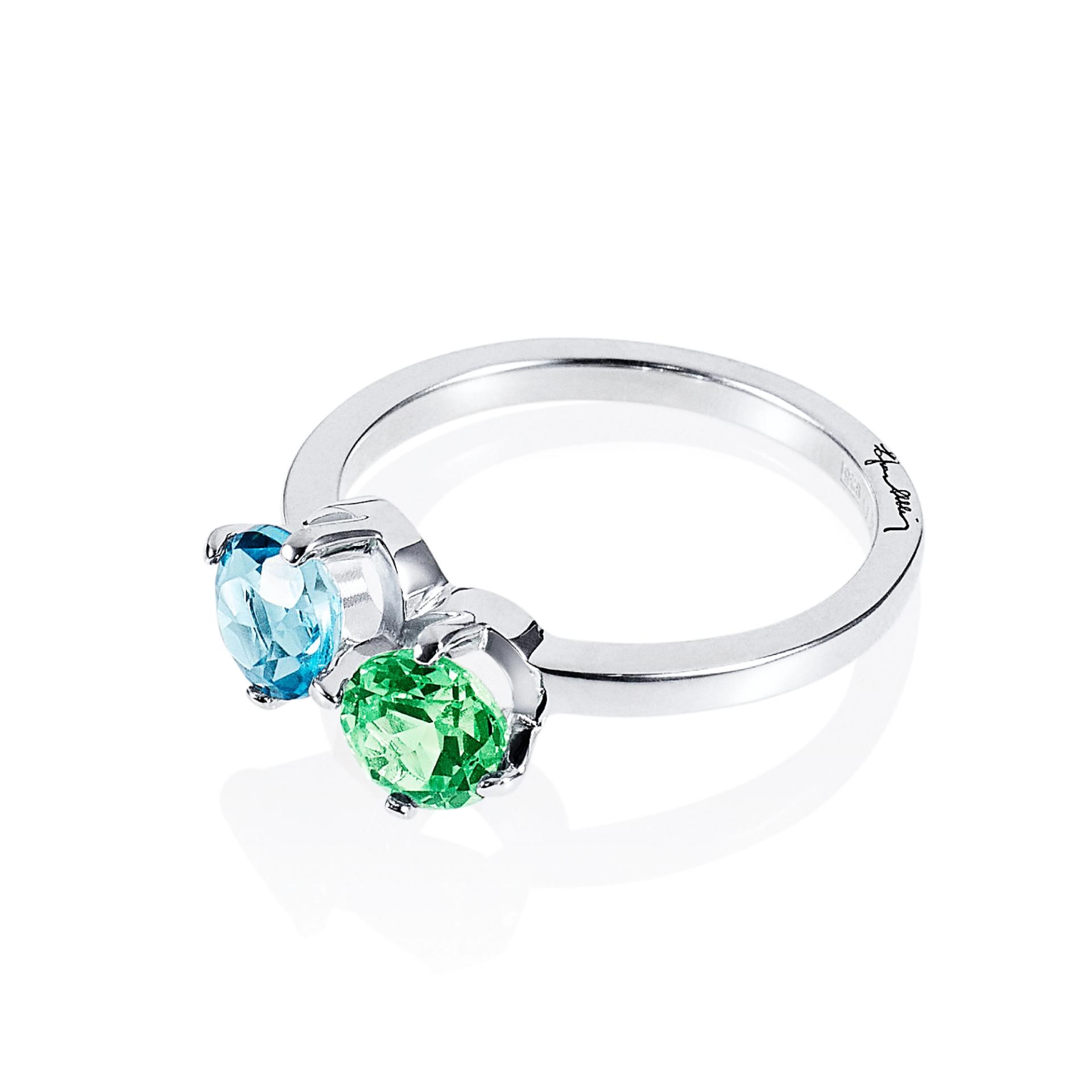 The Sea & I Ring Green Sapphire/Topaz