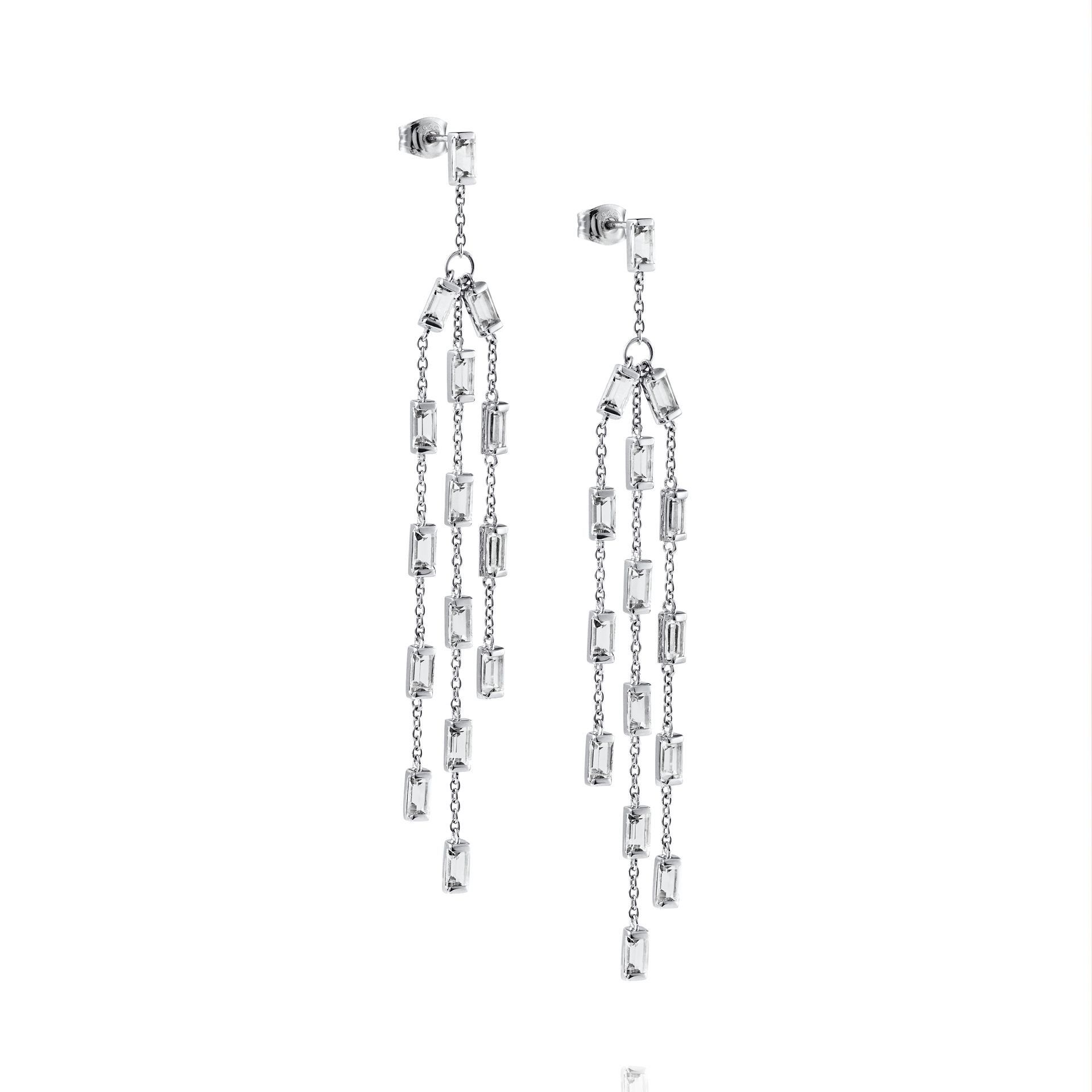 Läs mer om Efva Attling A Clear Dream Splash Earrings ONE SIZE - SILVER