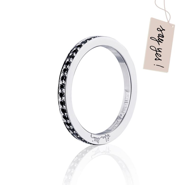 Signature & Black Stars Thin Ring