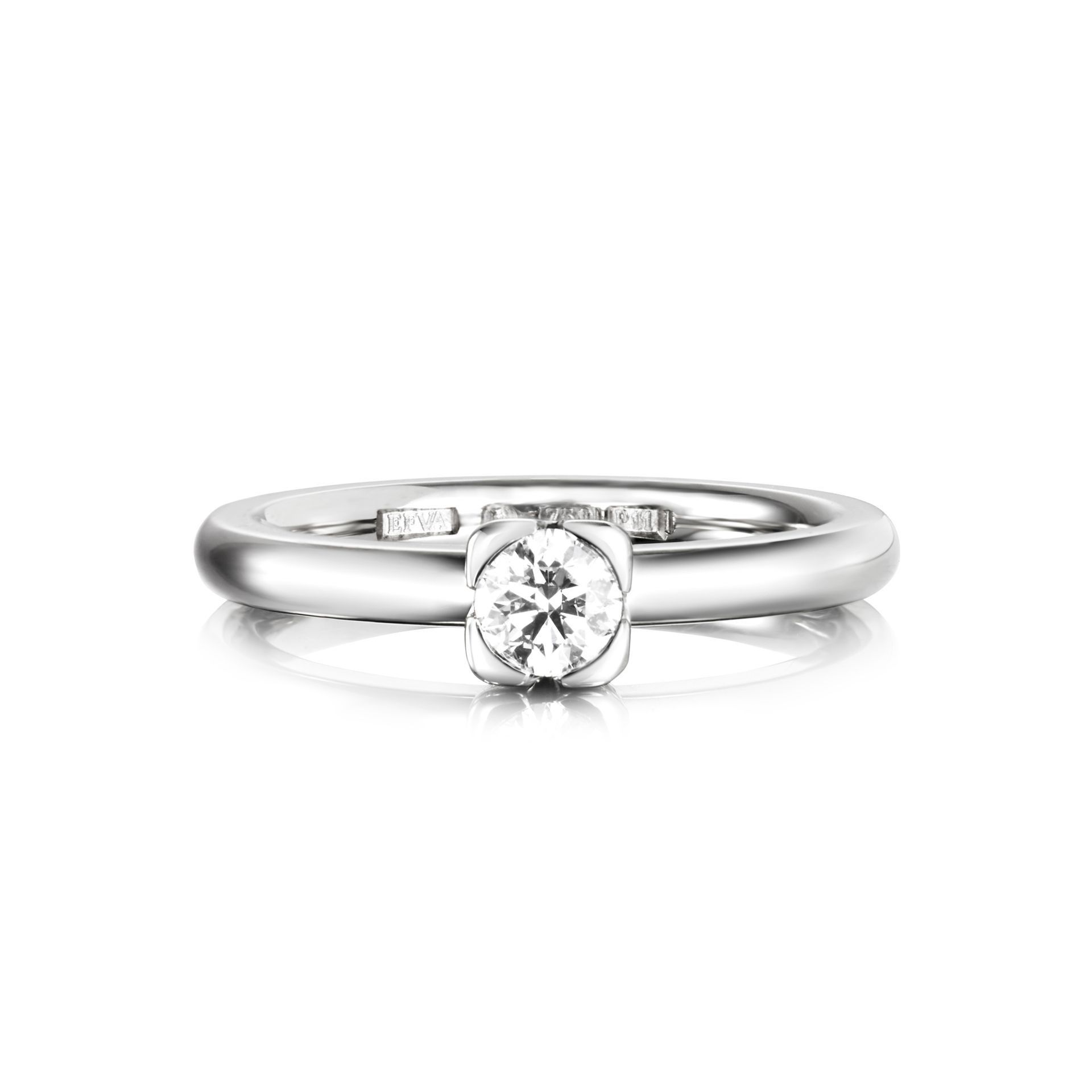 Läs mer om Efva Attling Love Bead Wedding Ring 0.30 ct 18.50 MM - VITGULD