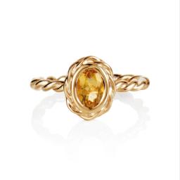 Wrapped Colour Ring - Citrine