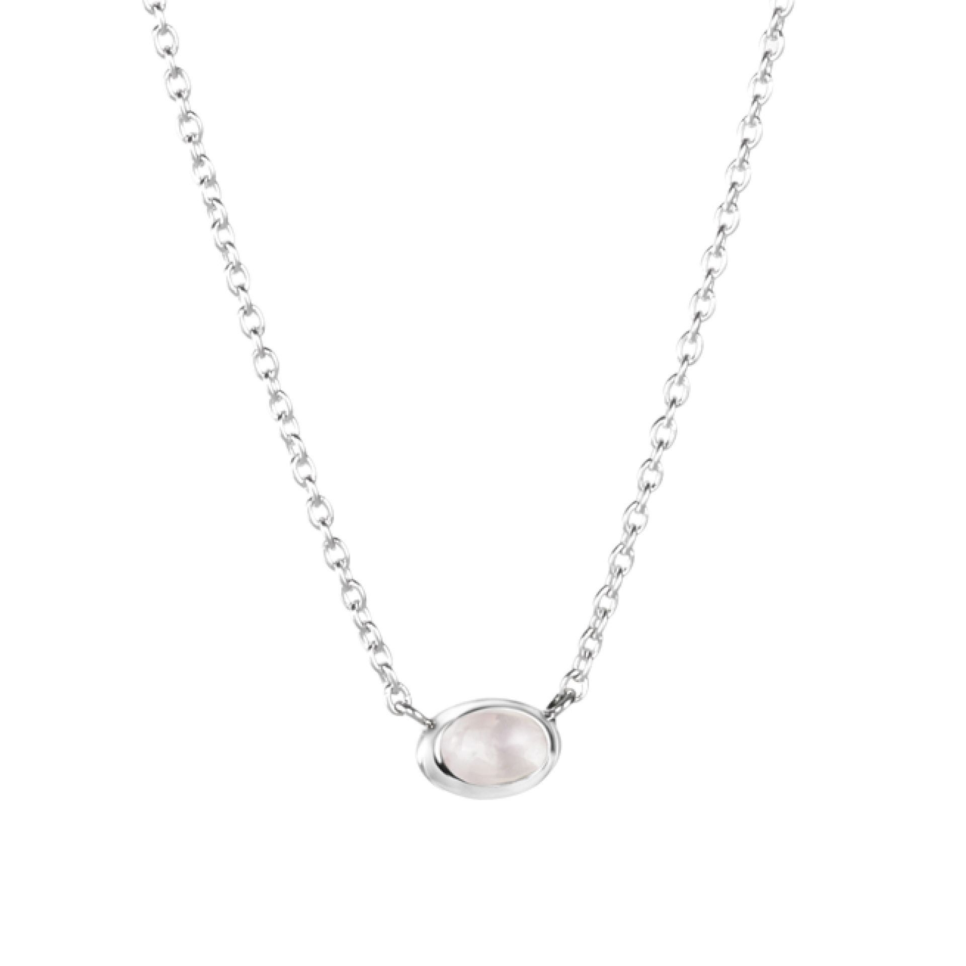 Läs mer om Efva Attling Love Bead Necklace - Rose Quartz 42/45 CM - SILVER