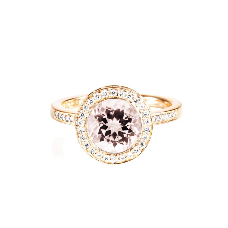 Halo Ring - Morganite