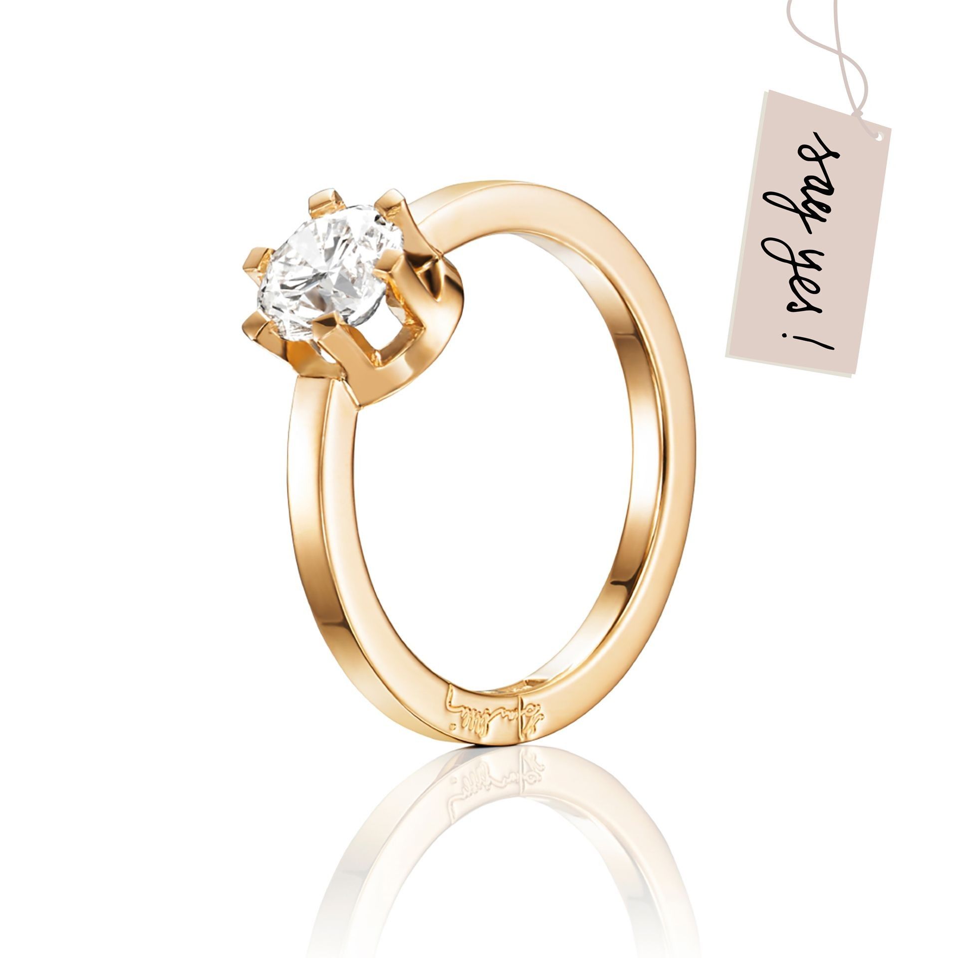 Läs mer om Efva Attling Crown Wedding Ring 1.0 ct 17.50 MM - HYRA RING: GULD