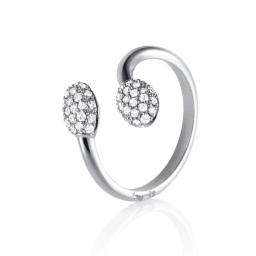 Love Bead Twin Ring - Diamonds