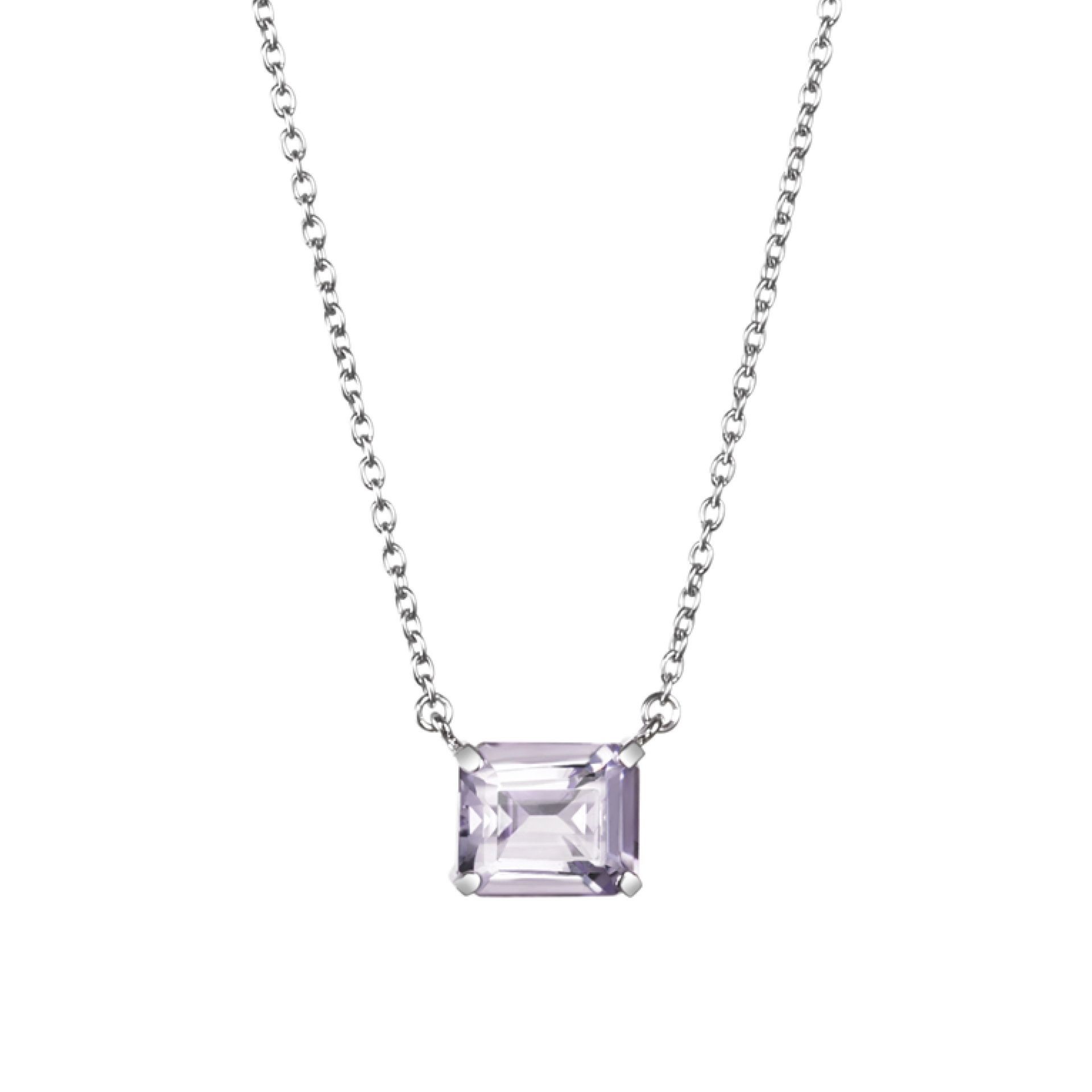 Läs mer om Efva Attling A Purple Dream Necklace. 38/40 CM - SILVER