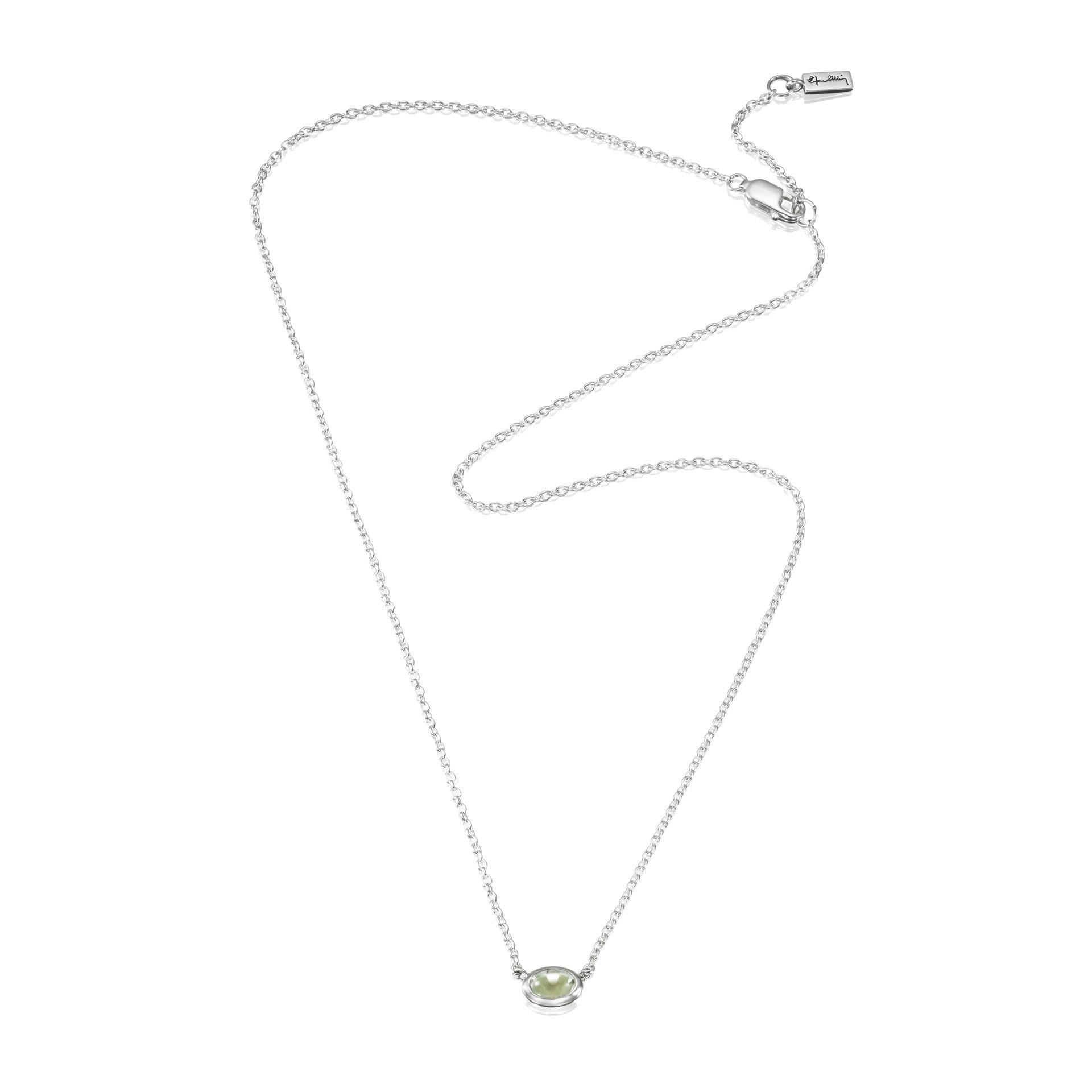 Love Bead Necklace - Green Quartz