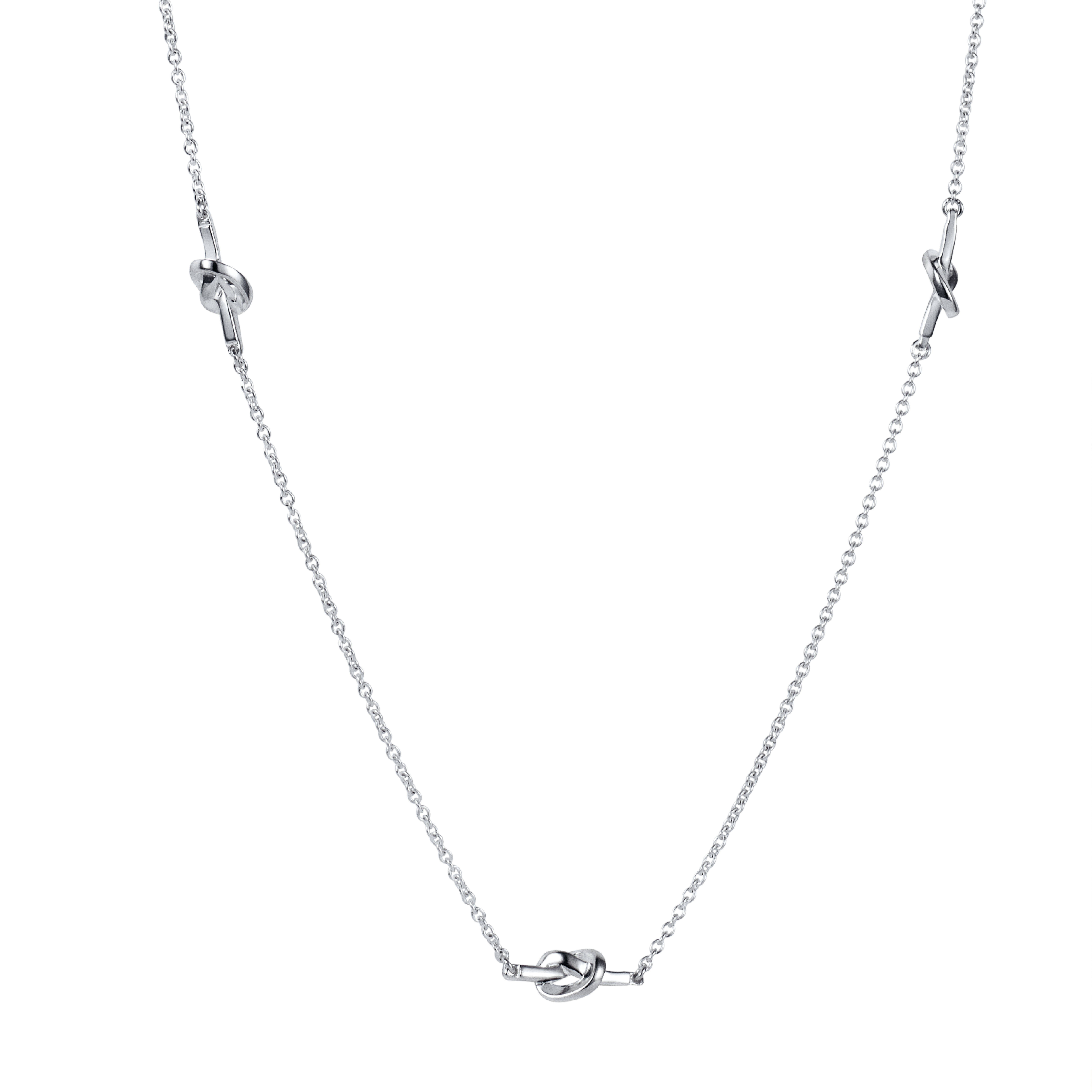 Efva Attling Love Knot Long Necklace 70/80 CM SILVER