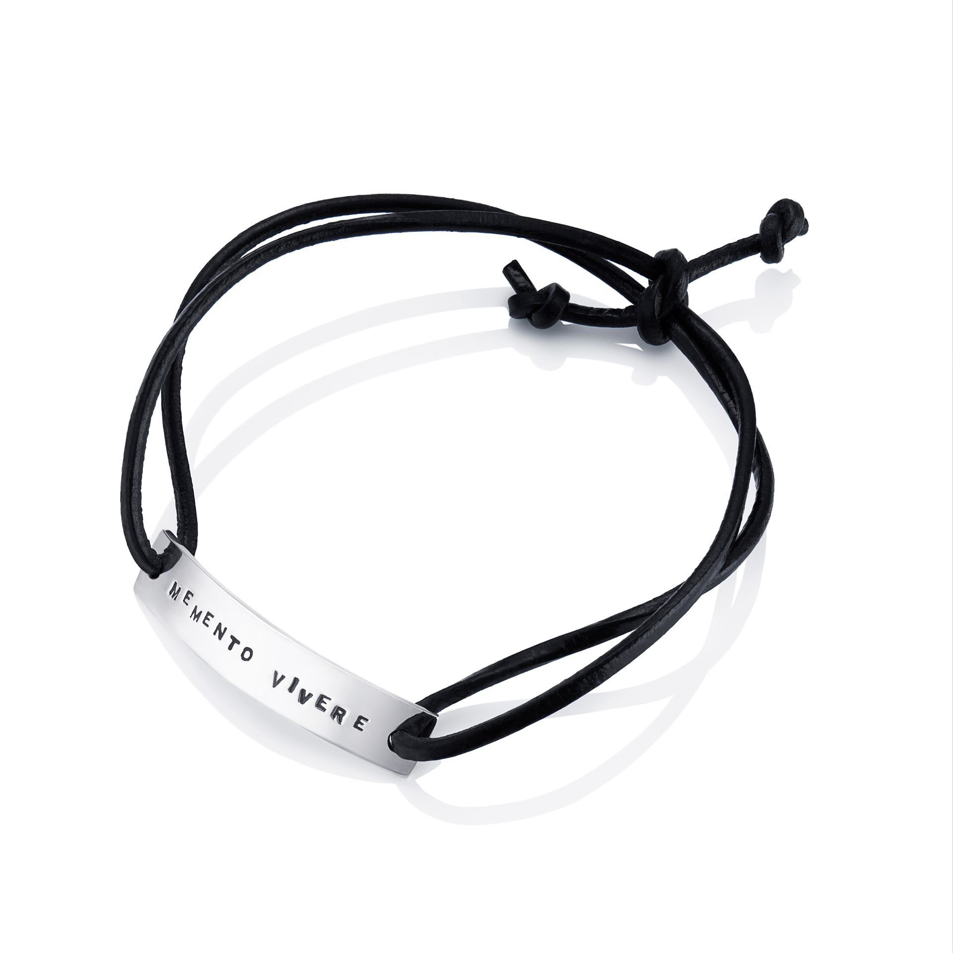 Läs mer om Efva Attling Memento Leather Bracelet ONE SIZE - SILVER