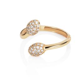 Love Bead Twin Ring - Diamonds