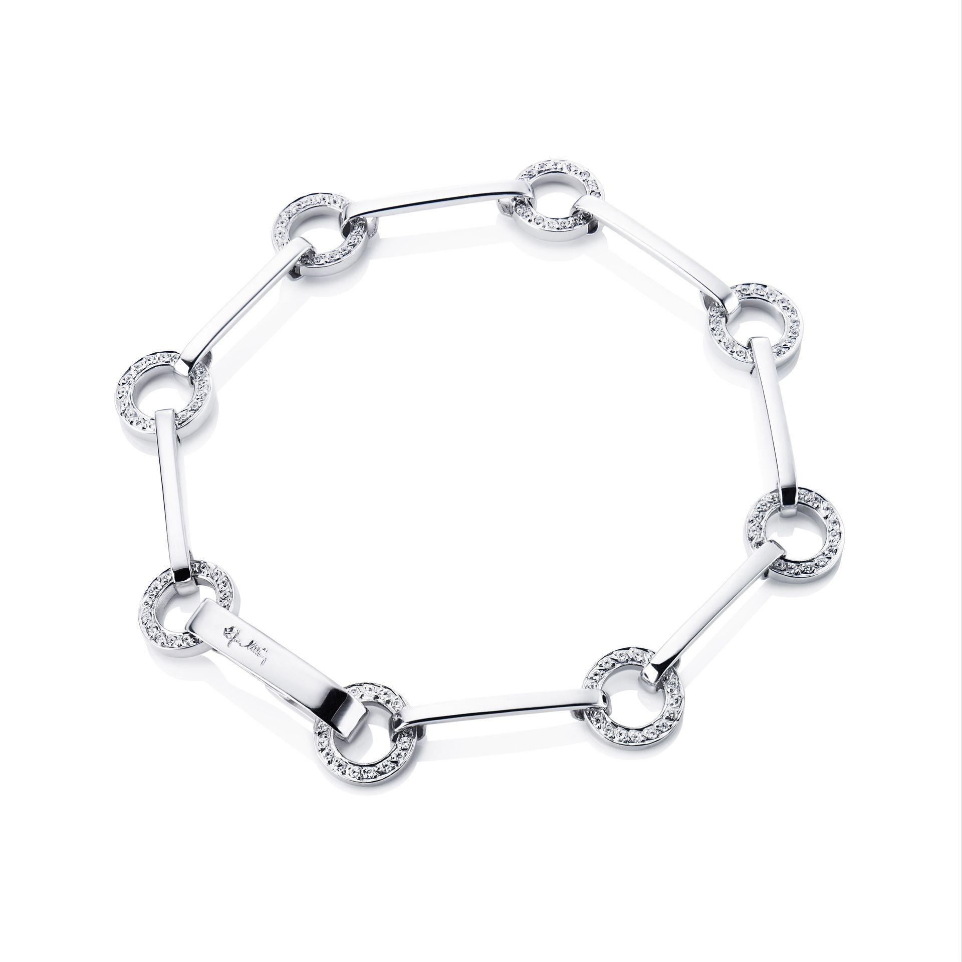 Läs mer om Efva Attling Ring Chain & Stars Bracelet 20 CM - VITGULD