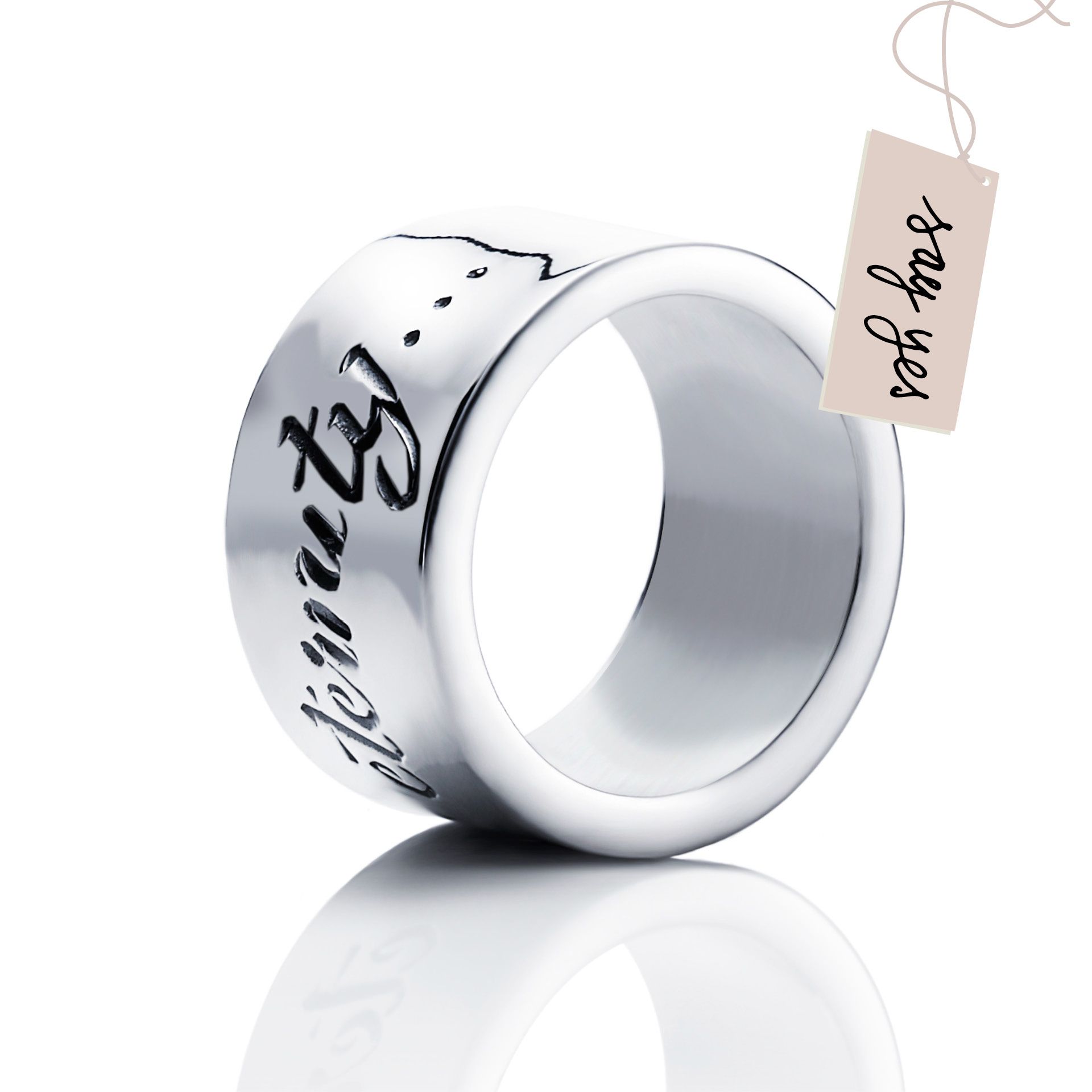 Läs mer om Efva Attling From Here To Eternity Stamped Ring 20.00 MM - HYRA RING: SILVER