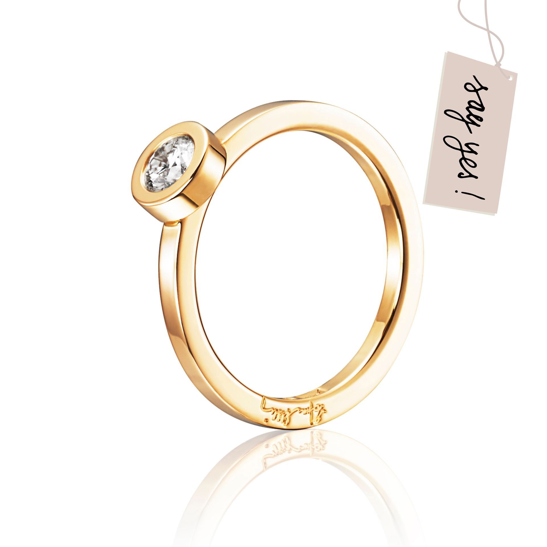 Läs mer om Efva Attling The Wedding Thin Ring 0.40 ct 17.50 MM - HYRA RING: GULD