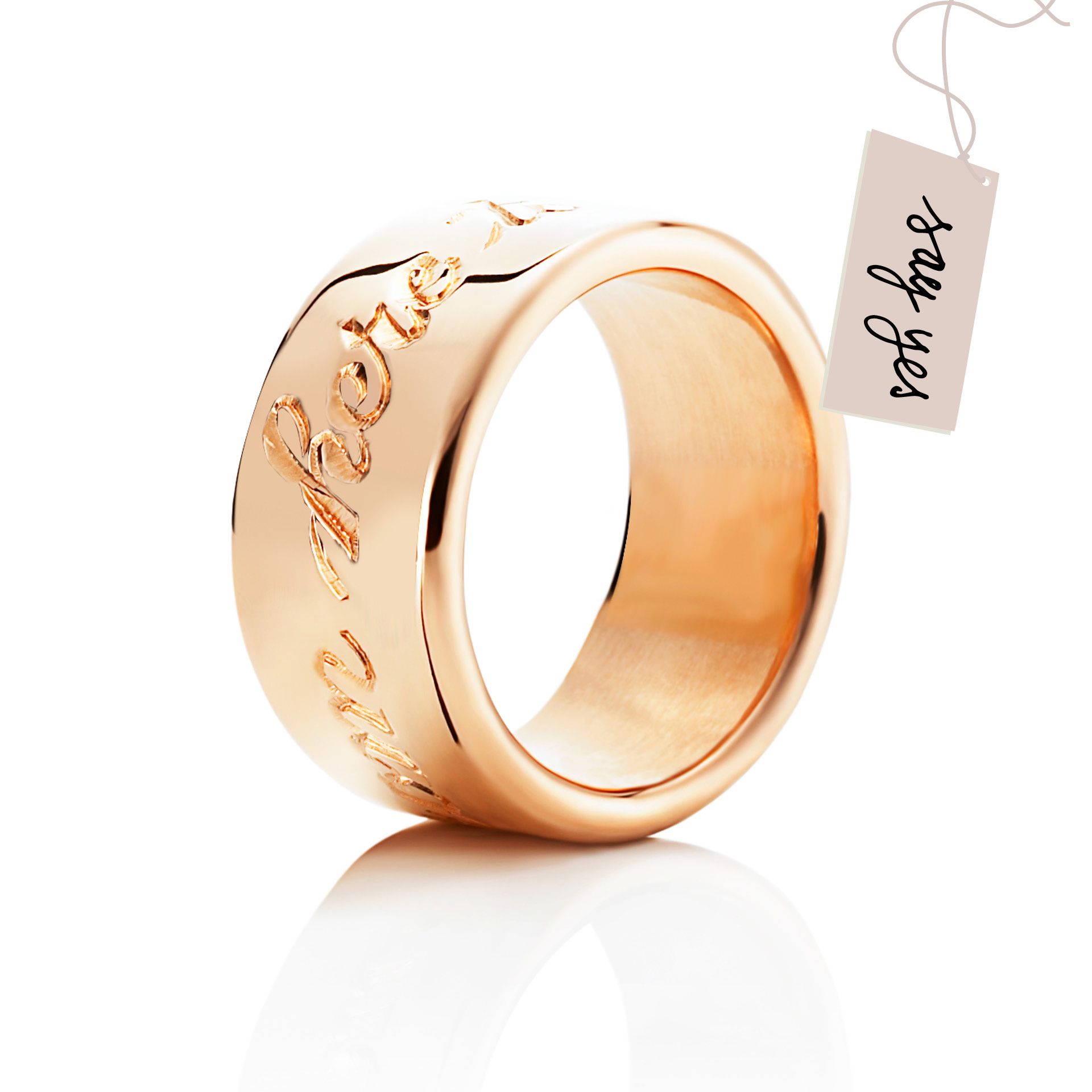 Läs mer om Efva Attling From Here To Eternity Stamped Ring 20.00 MM - HYRA RING: GULD