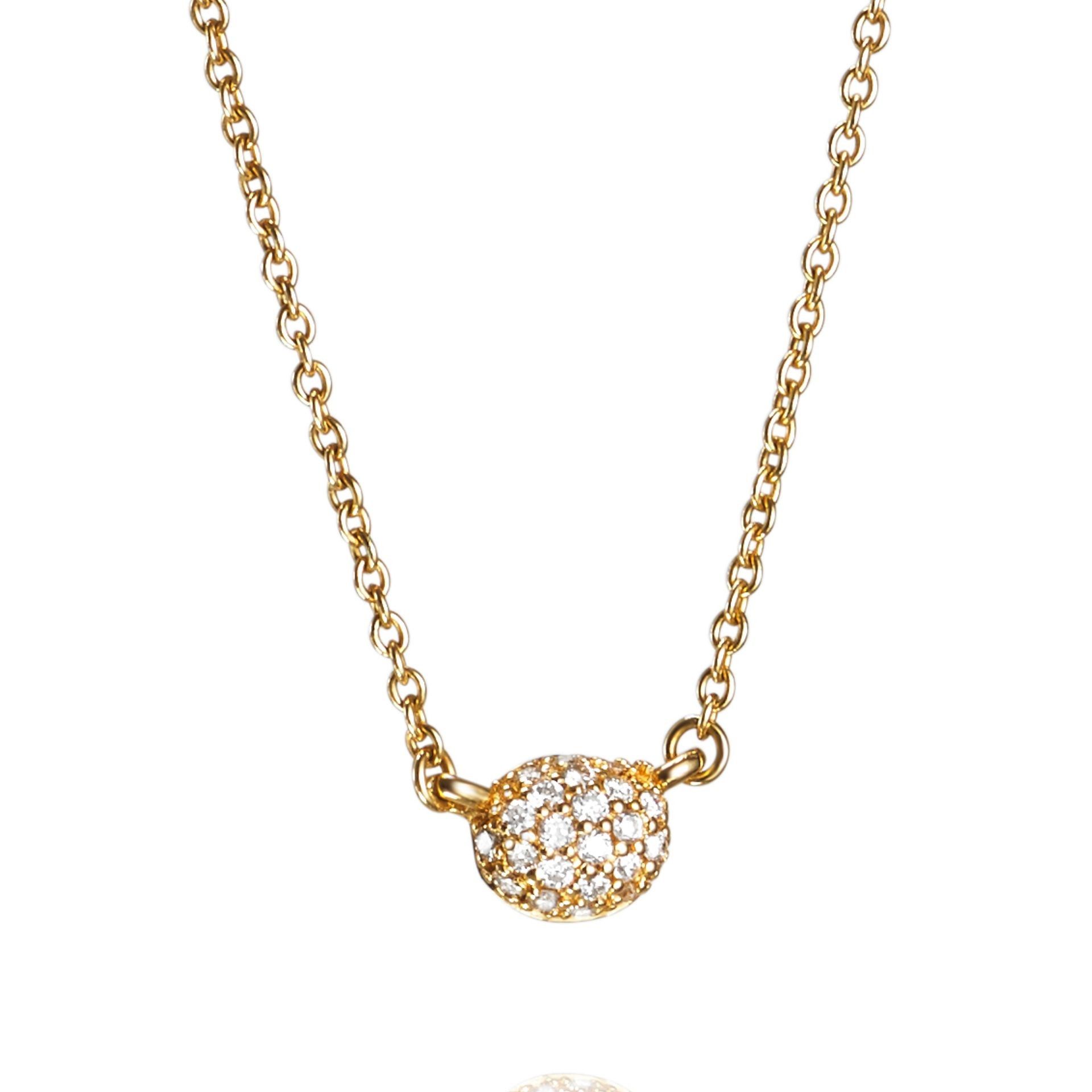 Efva Attling Love Bead Necklace - Diamonds 38/40/42 CM - GULD