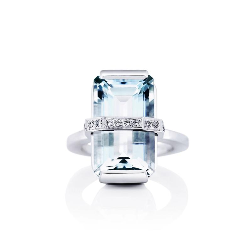 Bend Over Ring – Aquamarine