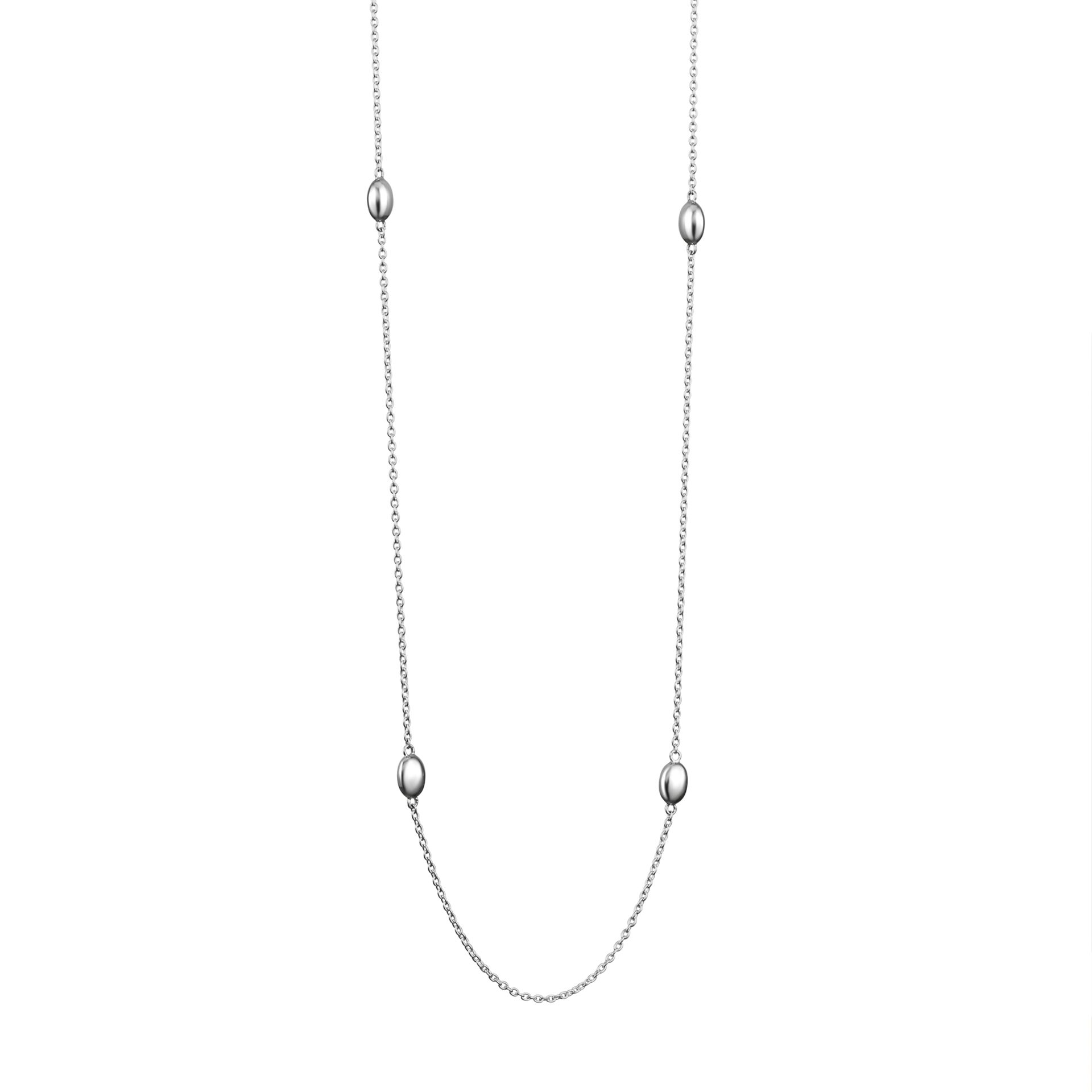 Läs mer om Efva Attling Love Bead Long Necklace - Silver 85 CM - SILVER