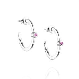 Micro Blink Hoops - Pink Sapphire