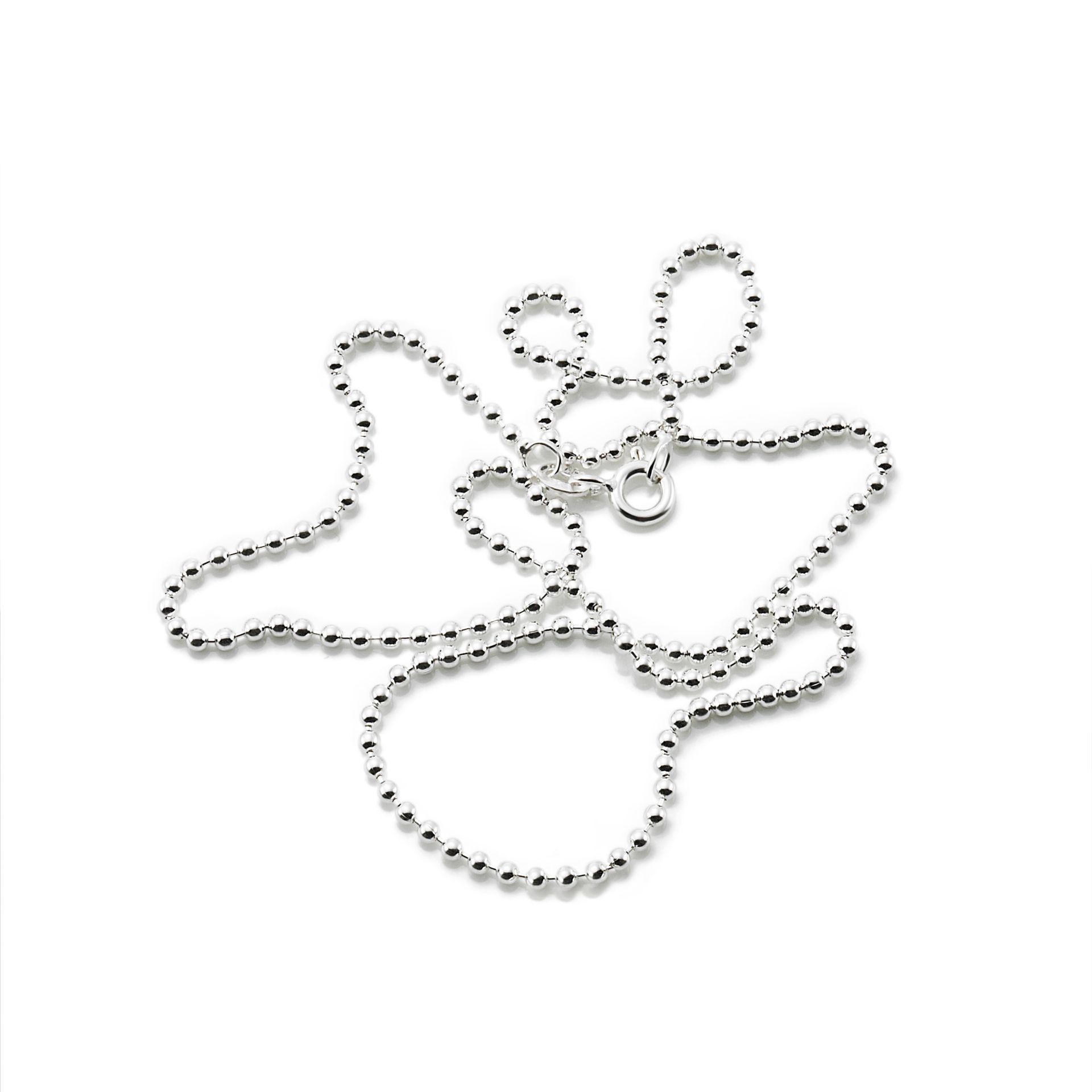 Läs mer om Efva Attling Bead Chain 2 mm 50 CM - SILVER