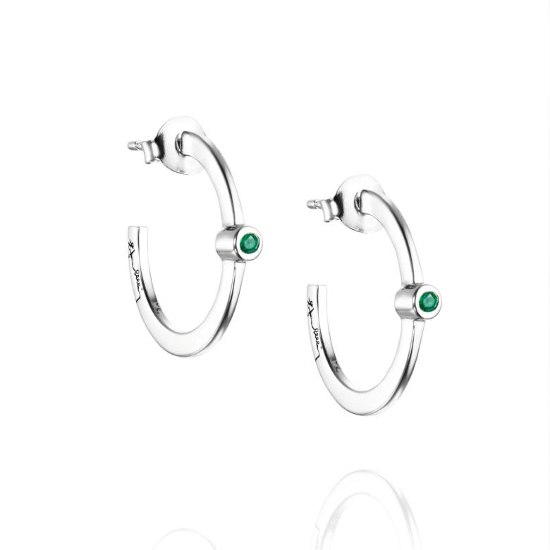 Micro Blink Hoops - Green Emerald