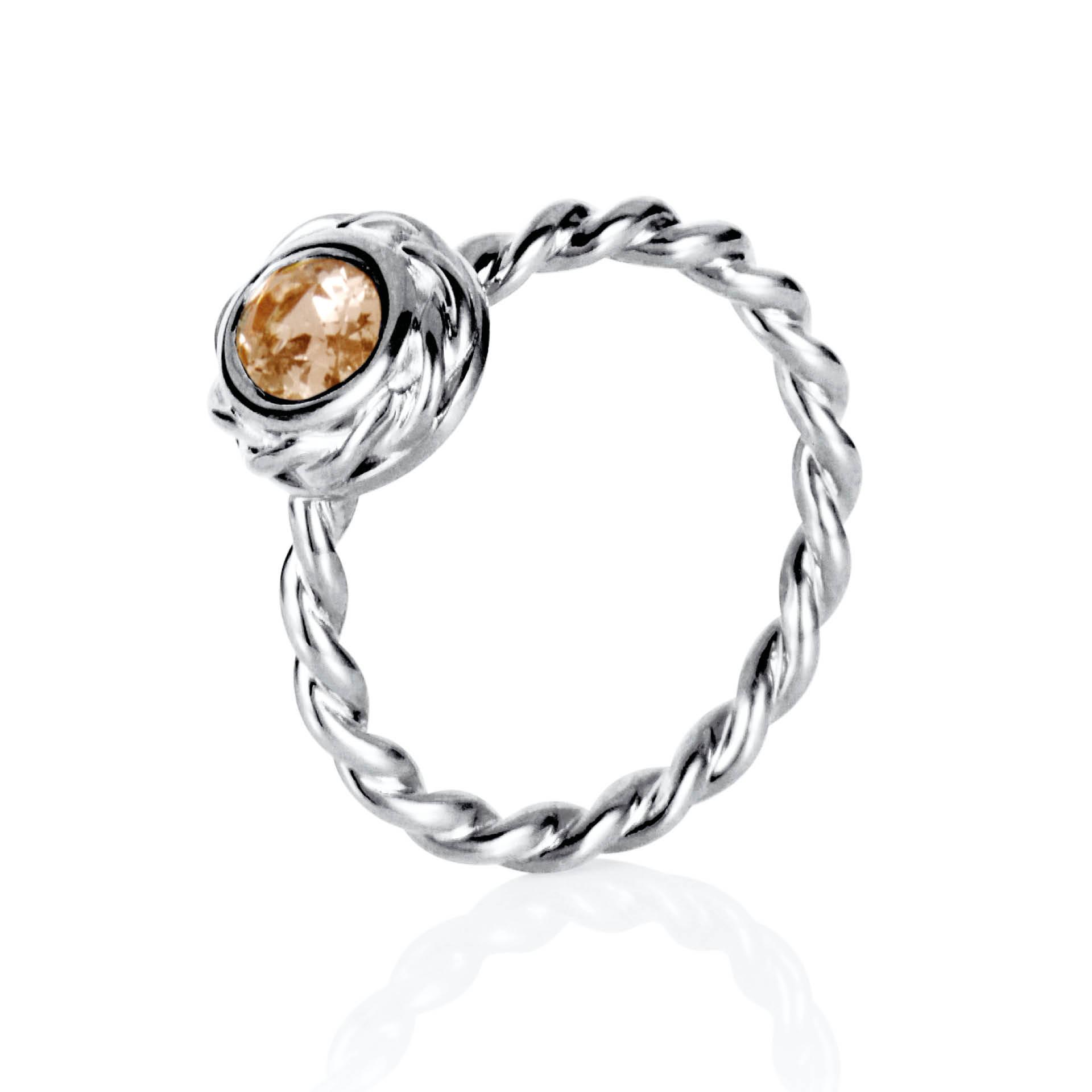 Wrapped Colour Ring - Morganite