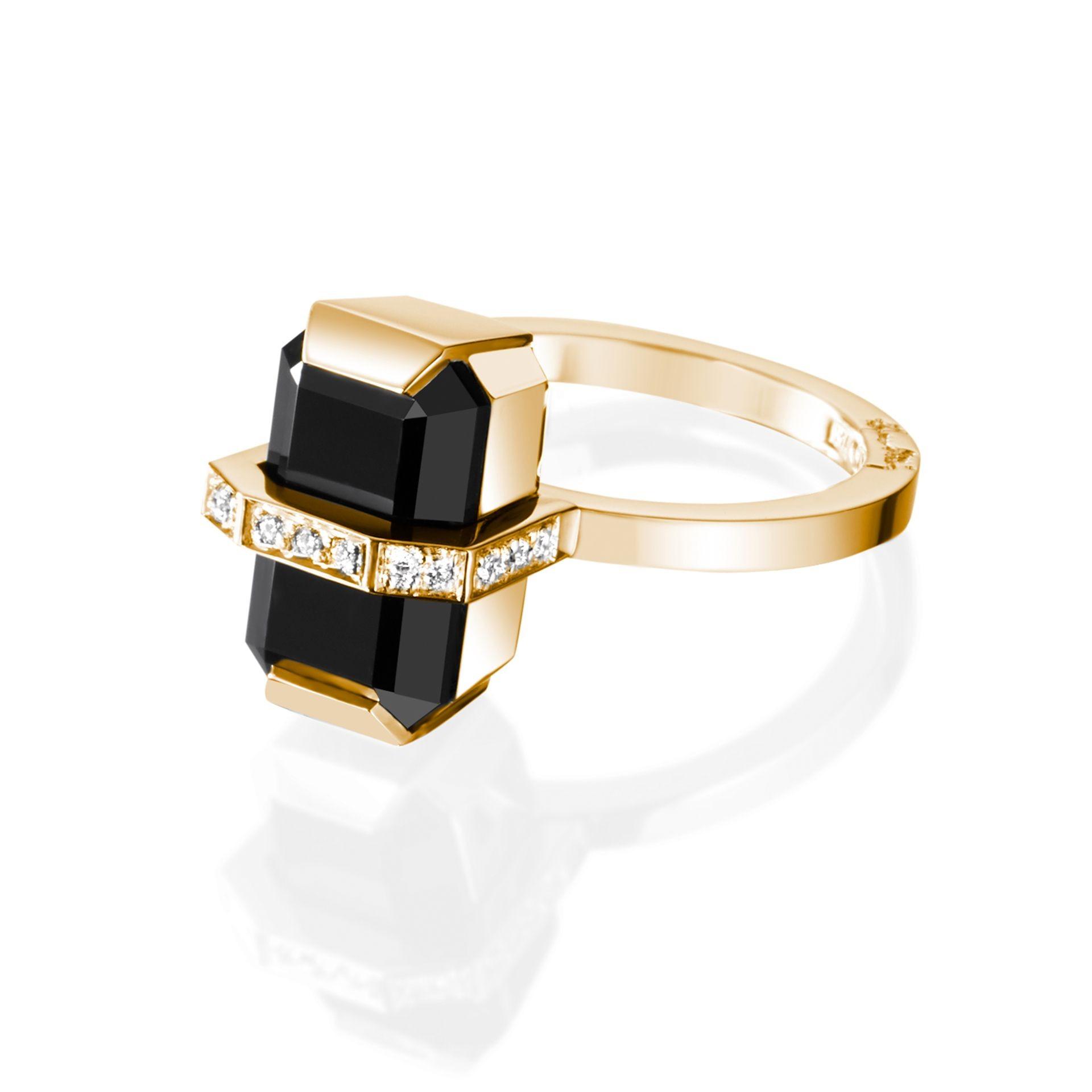 Little Bend Over Ring - Onyx