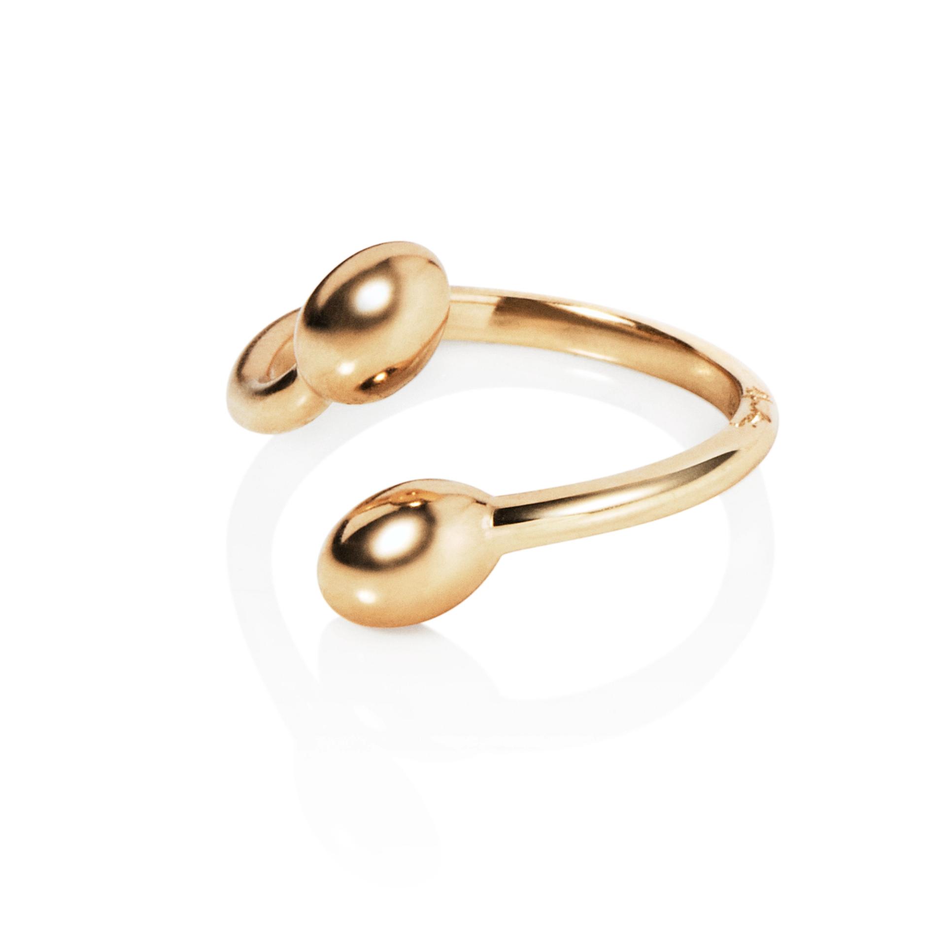 Love Bead Twin Ring - Gold