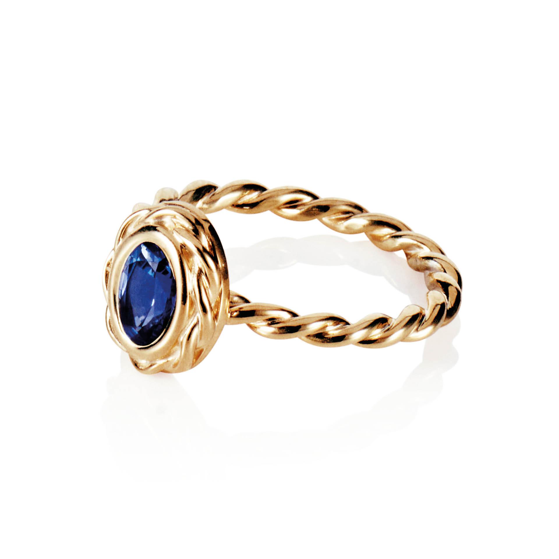 Wrapped Colour Ring - Blue Sapphire