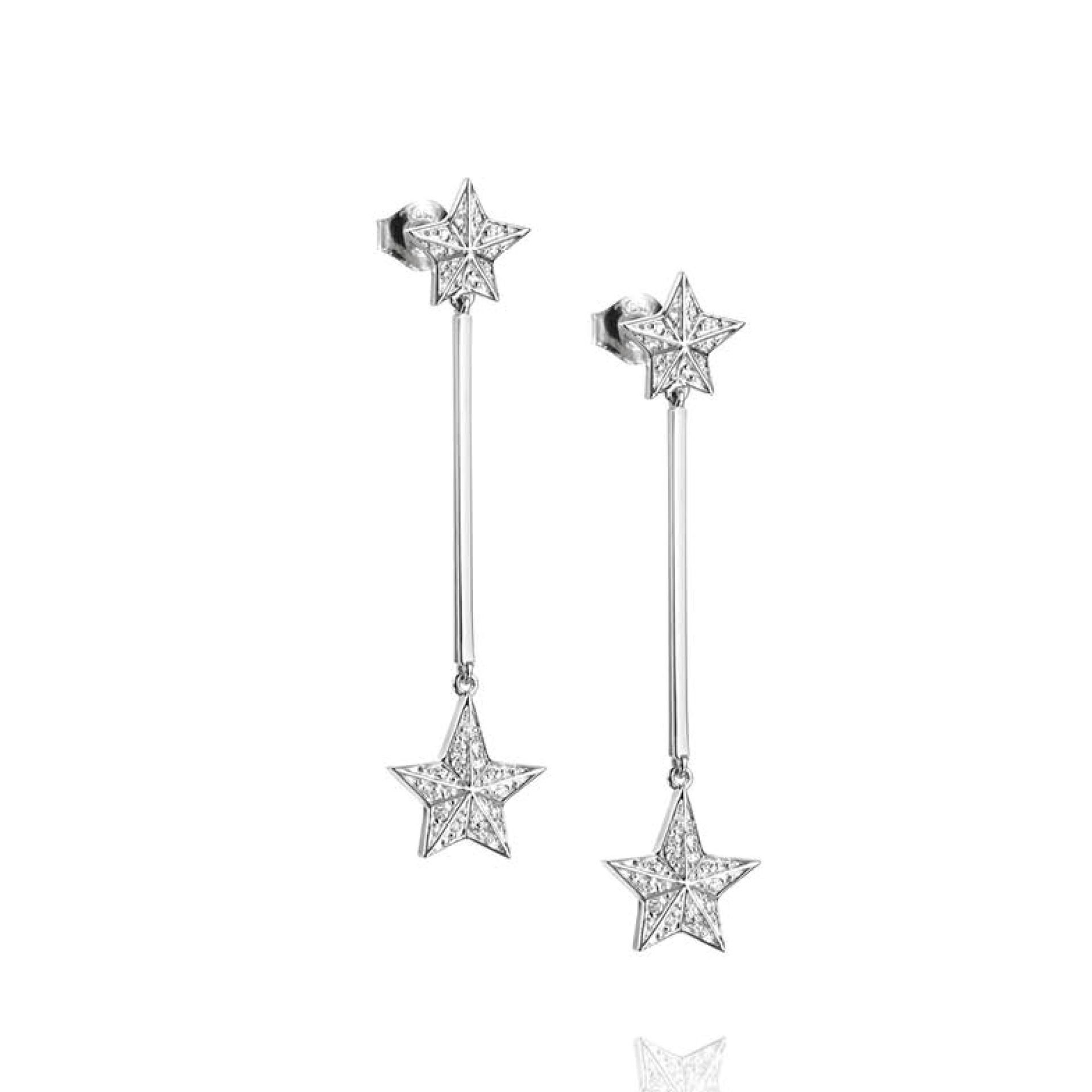 Läs mer om Efva Attling Reach The Star & Stars Earrings. ONE SIZE - VITGULD