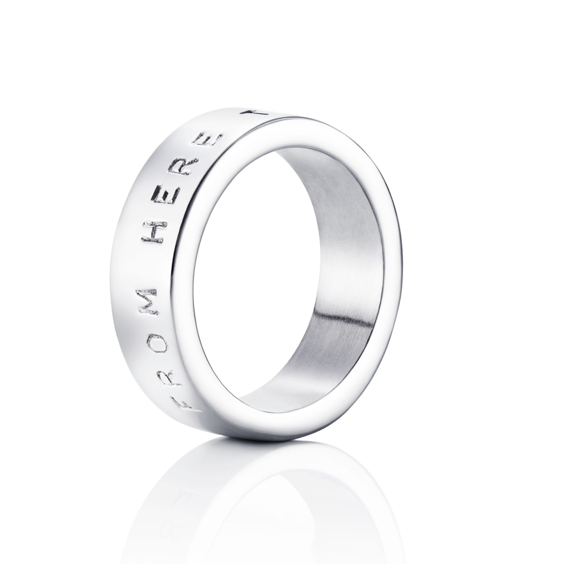 Efva Attling From Here To Eternity Stamped Ring 15.00 MM - VITGULD