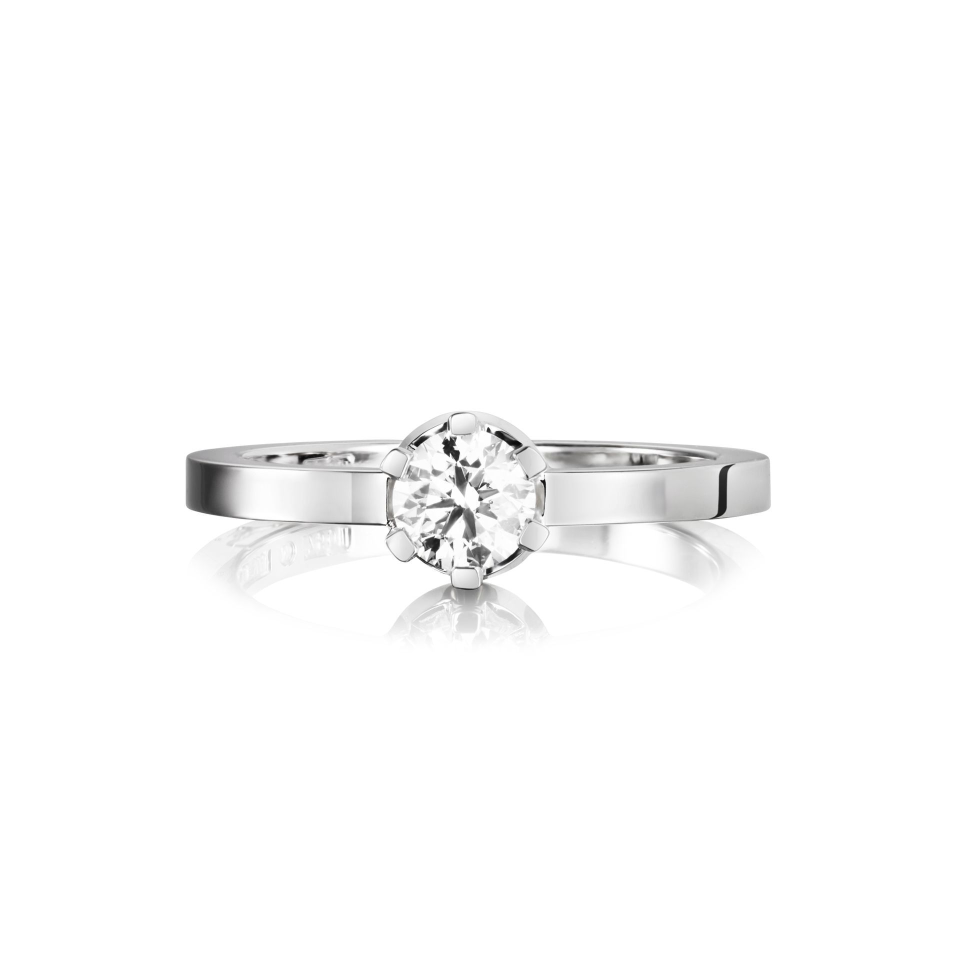 Läs mer om Efva Attling Crown Wedding Ring 0.50 ct 15.50 MM - VITGULD