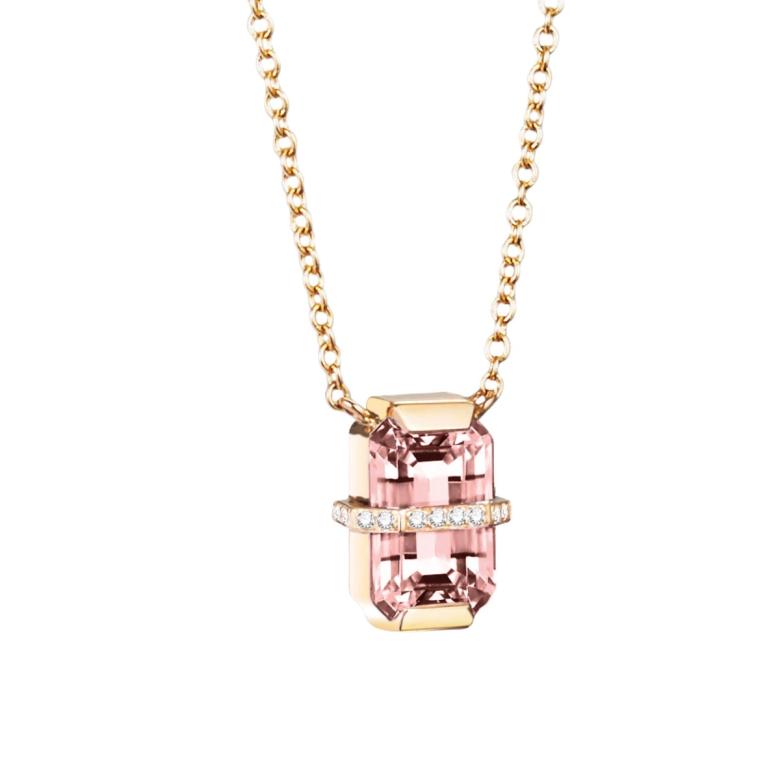 Little Bend Over Necklace - Morganite