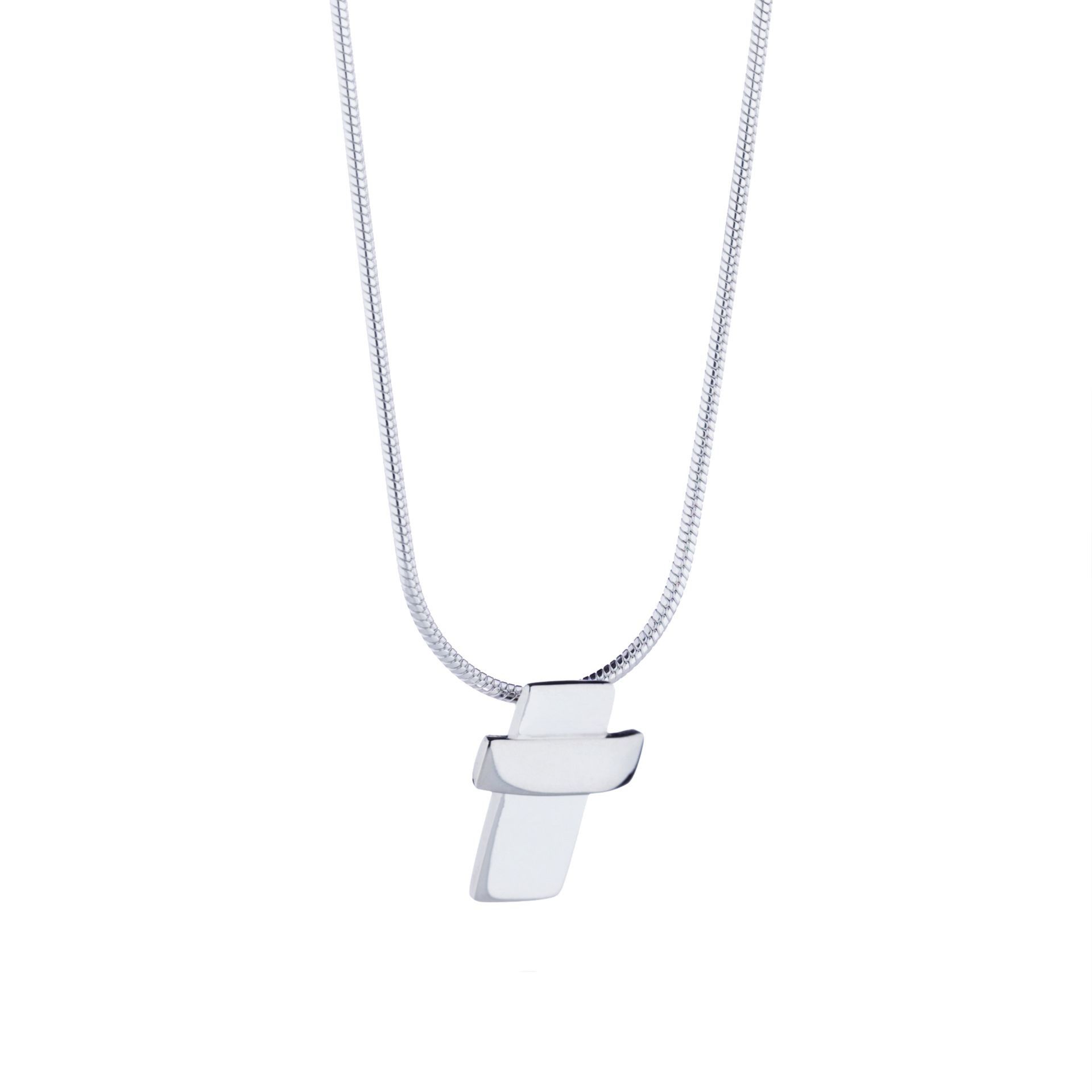 Läs mer om Efva Attling Little Cross Pendant 42 CM - SILVER