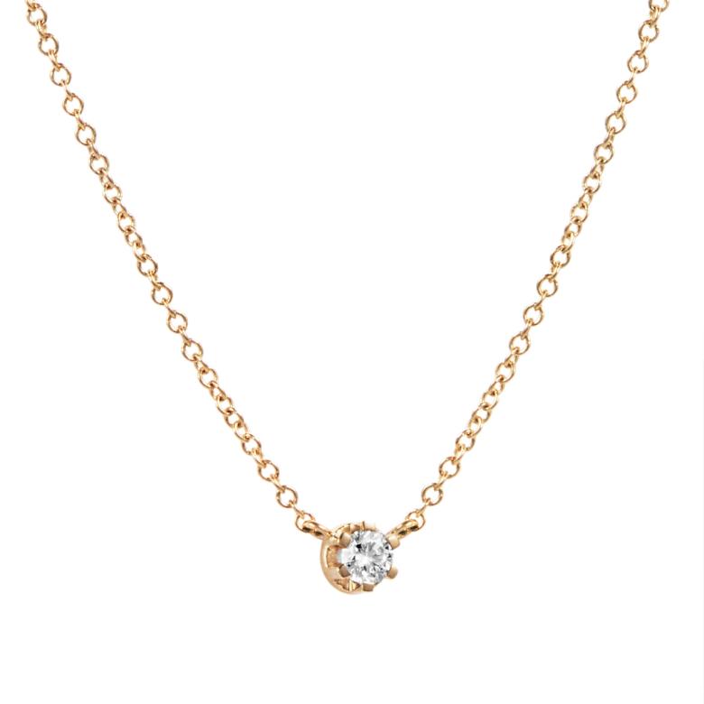 Crown & Stars Necklace 0.19 ct