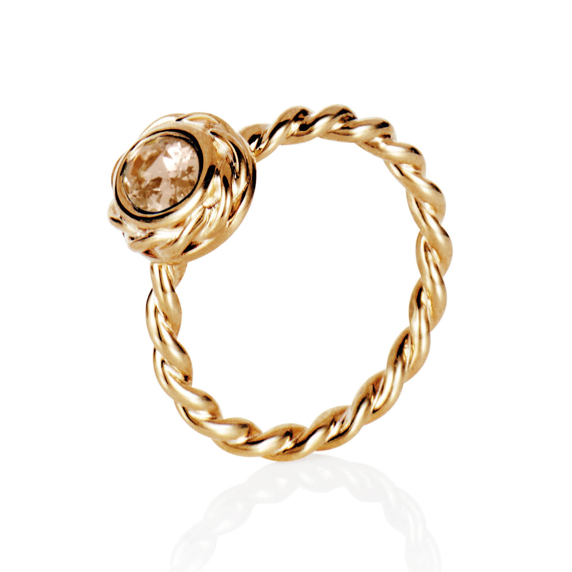 Wrapped Colour Ring - Morganite