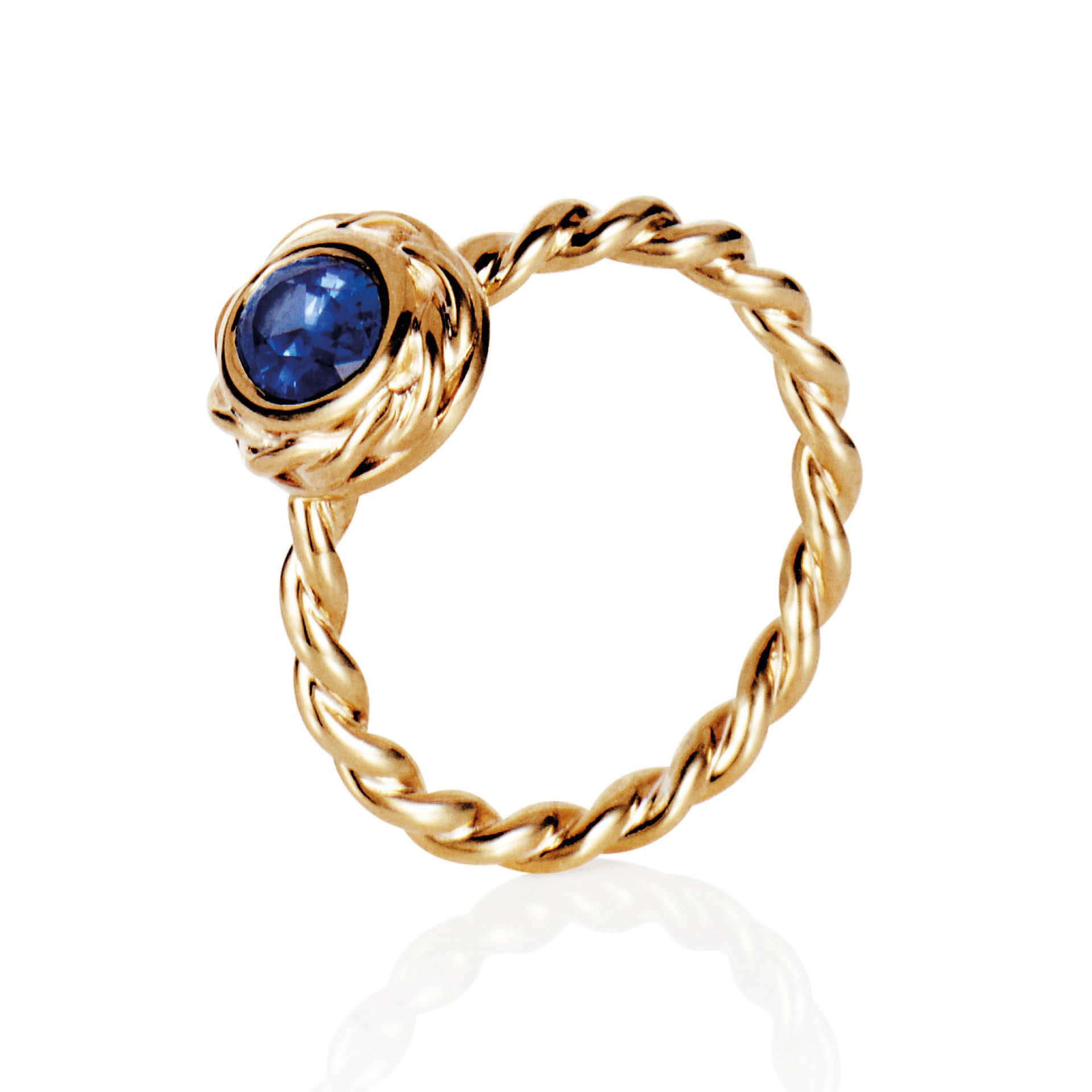 Wrapped Colour Ring - Blue Sapphire
