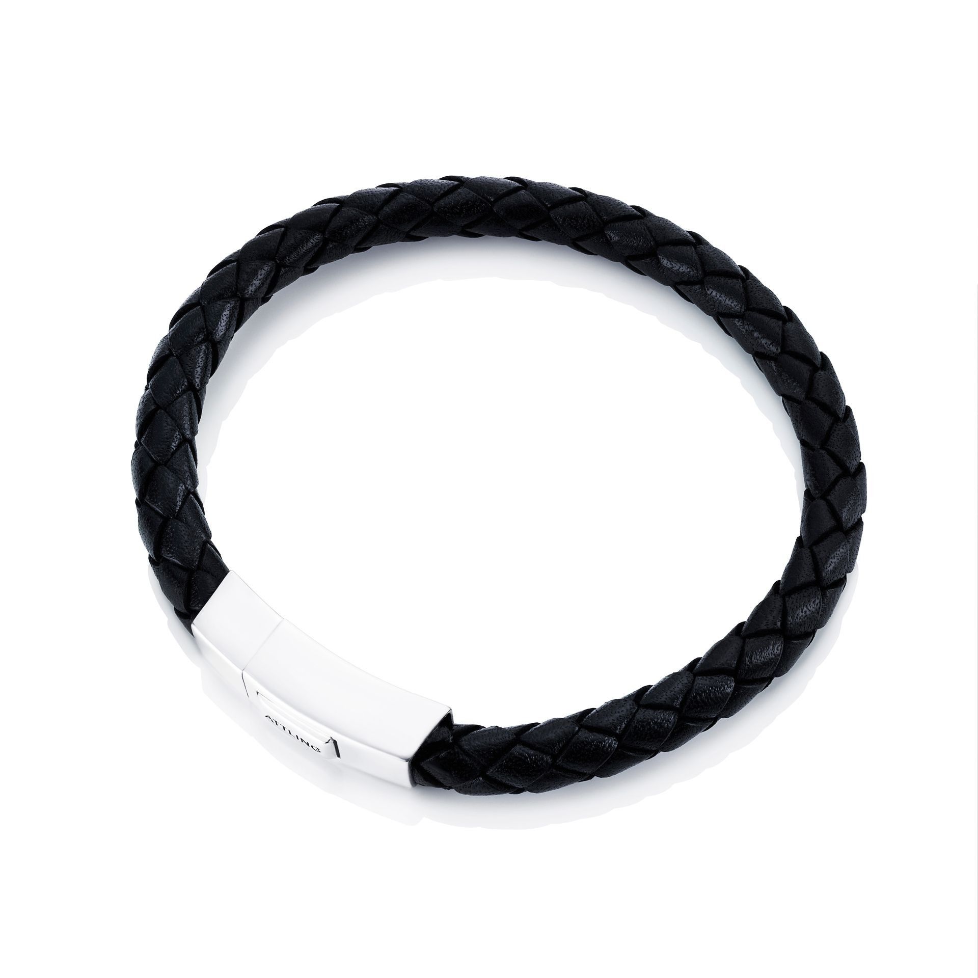 Läs mer om Efva Attling Attling Leather Bracelet 18 CM - SILVER & LÄDER