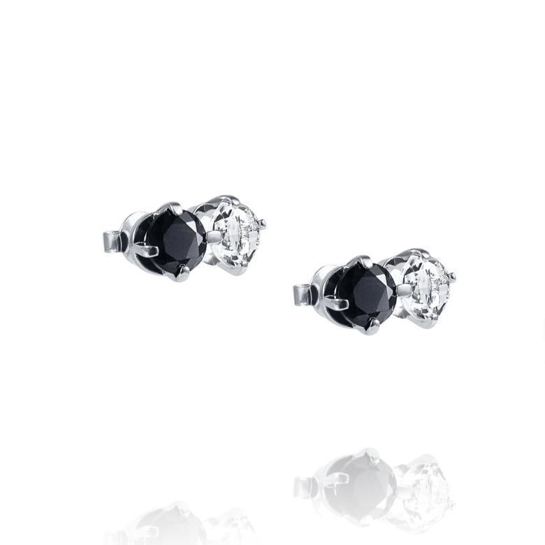 The Storm & I Ear Crystal Quartz/Onyx