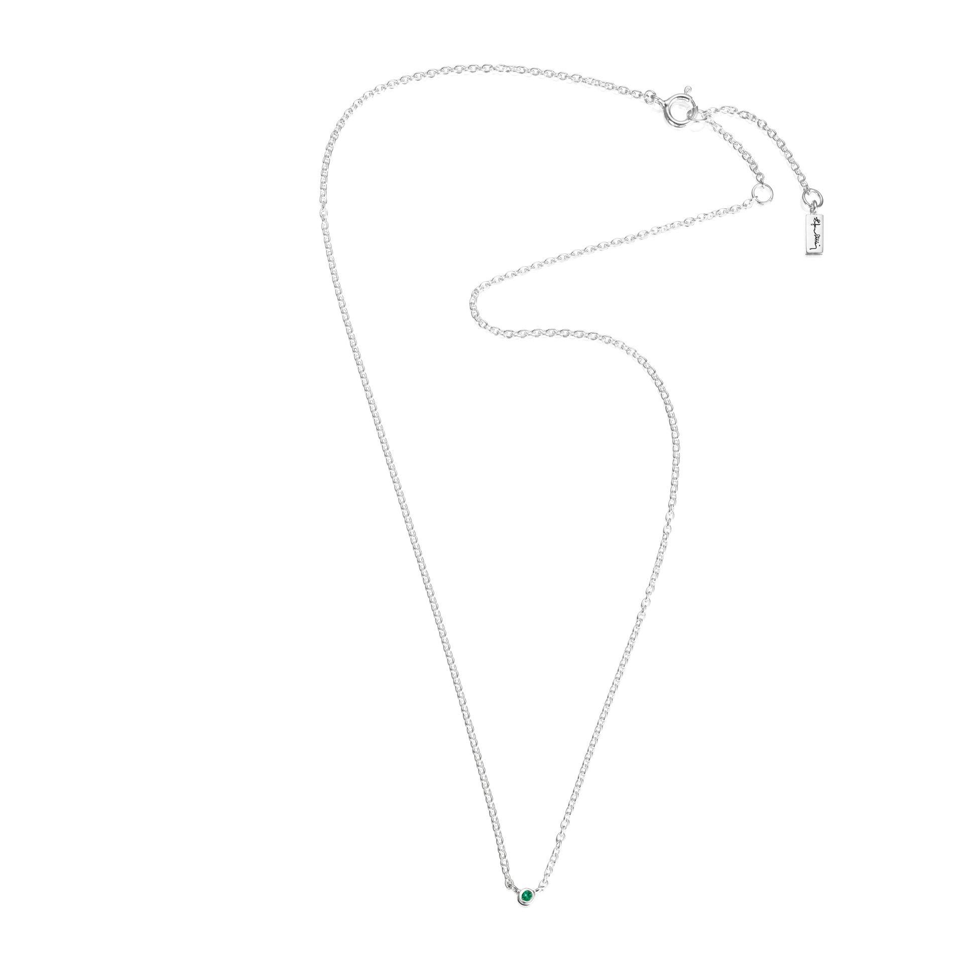 Micro Blink Necklace - Green Emerald
