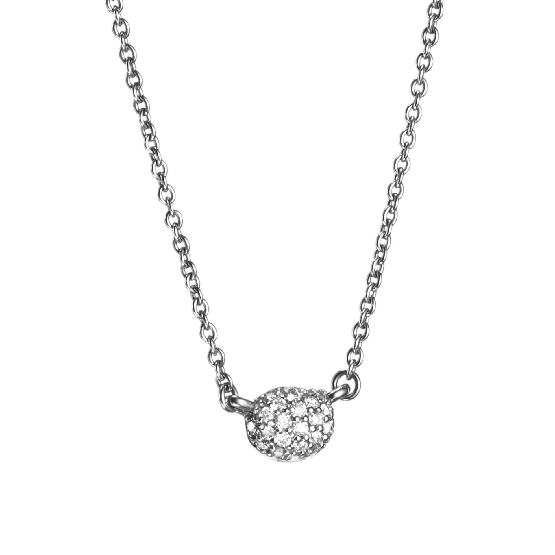 Läs mer om Efva Attling Love Bead Necklace - Diamonds 38/40/42 CM - VITGULD