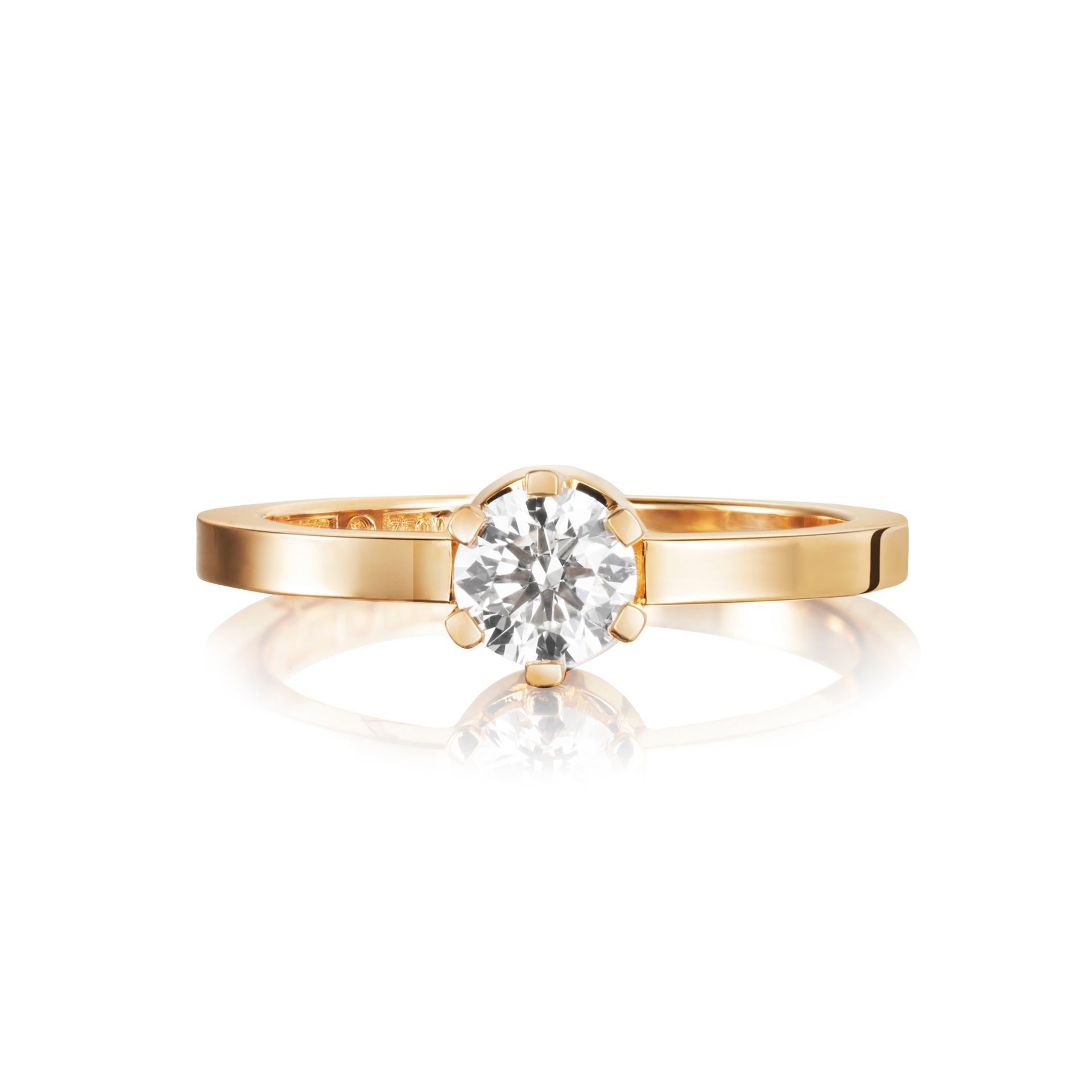 Läs mer om Efva Attling Crown Wedding Ring 0.50 ct 17.25 MM - GULD