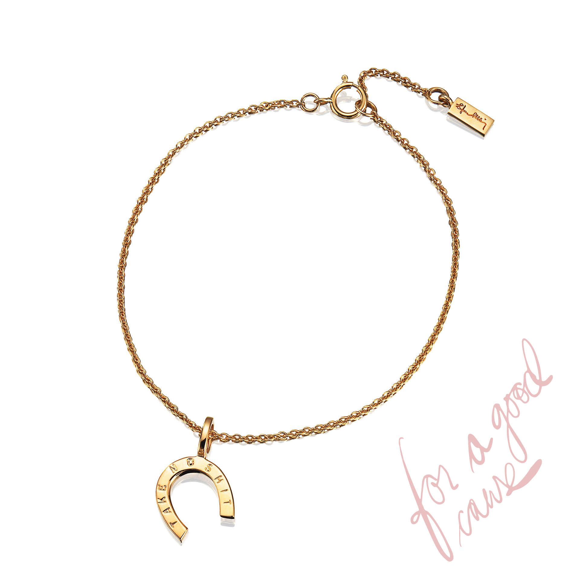 Efva Attling Little Take No Shit Bracelet 13/15 CM - GULD