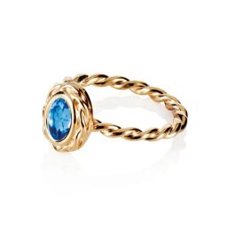 Wrapped Colour Ring - Blue Topaz