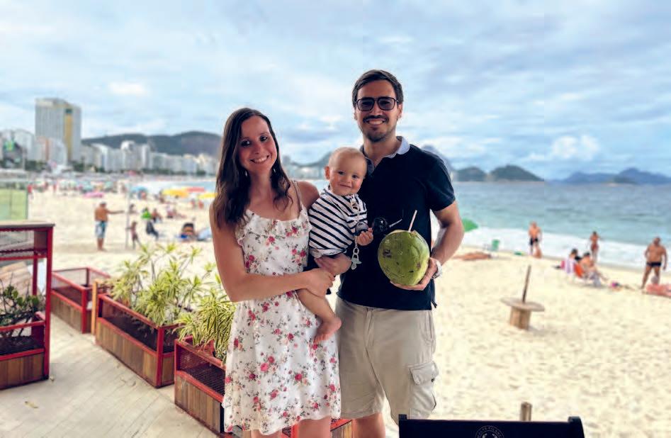 Marion and her family in Rio de Janeiro, Brazil