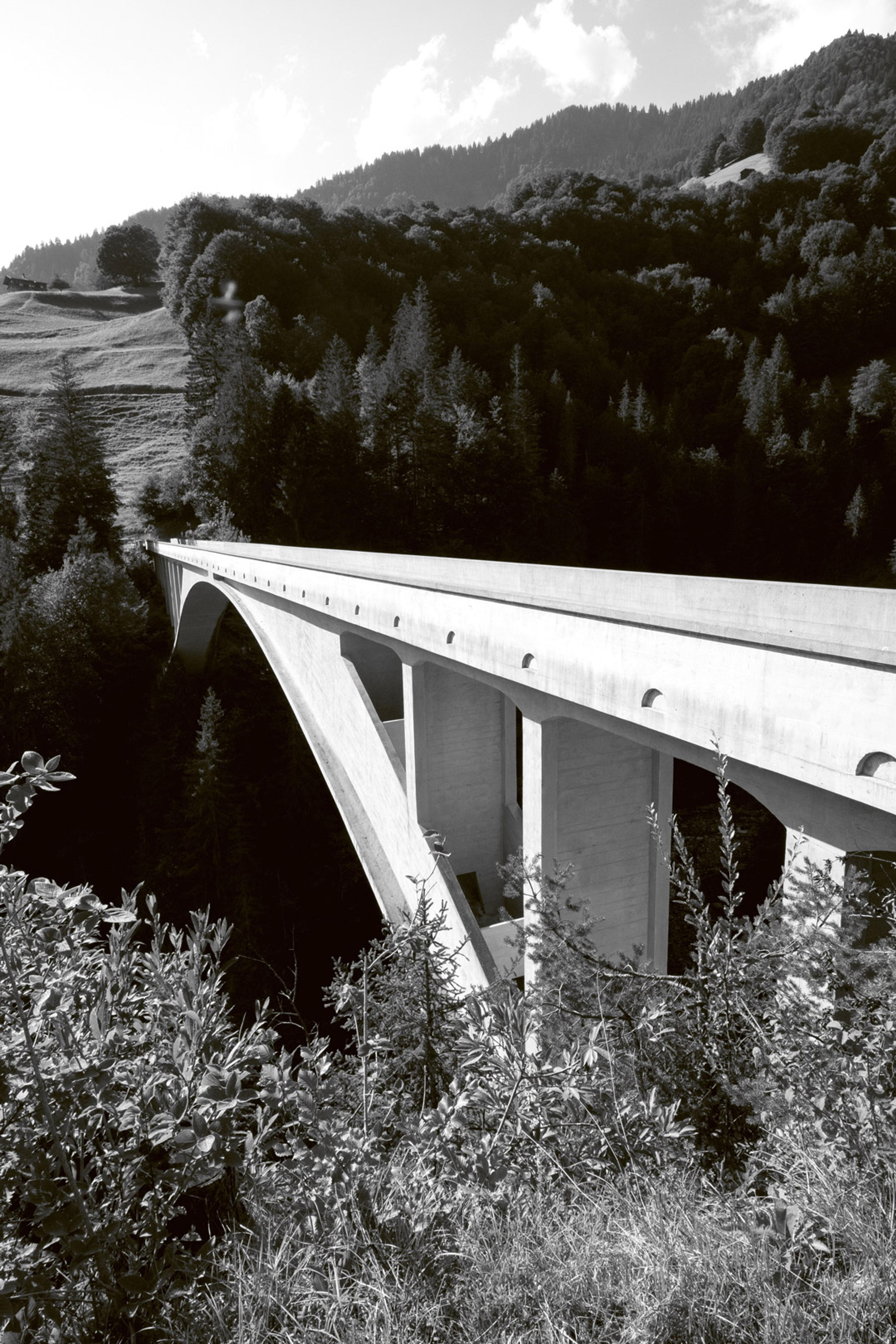grayscale bridge