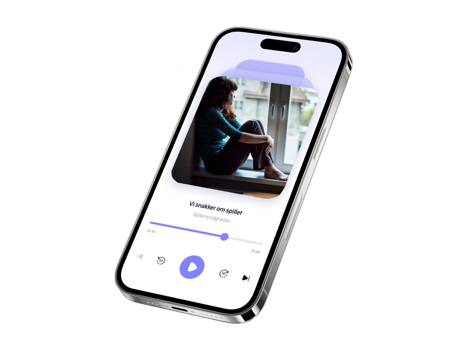 Billede af en telefon, der illustrerer podcastens afsnit.