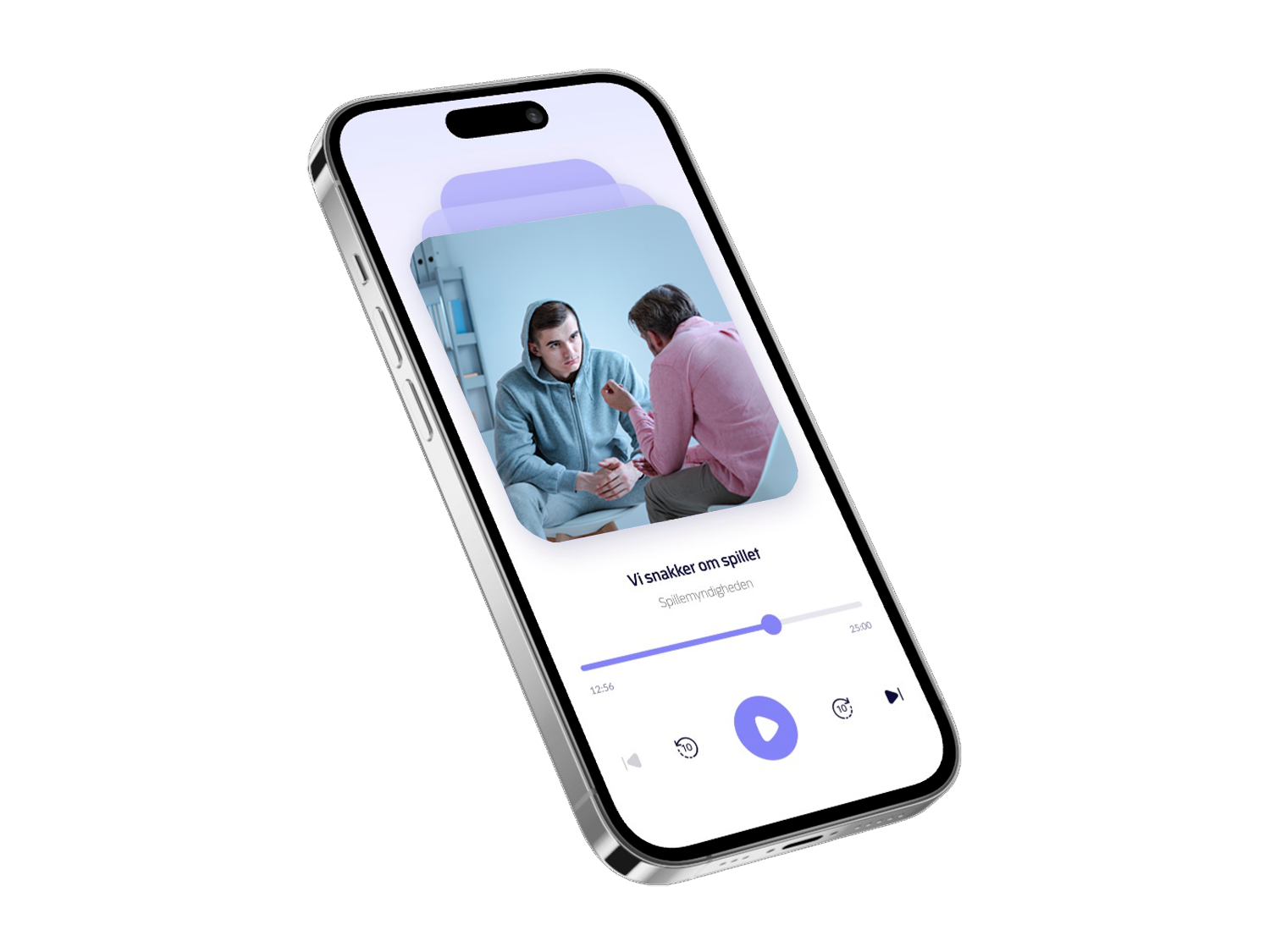 Billede af en telefon, der illustrerer podcastens afsnit