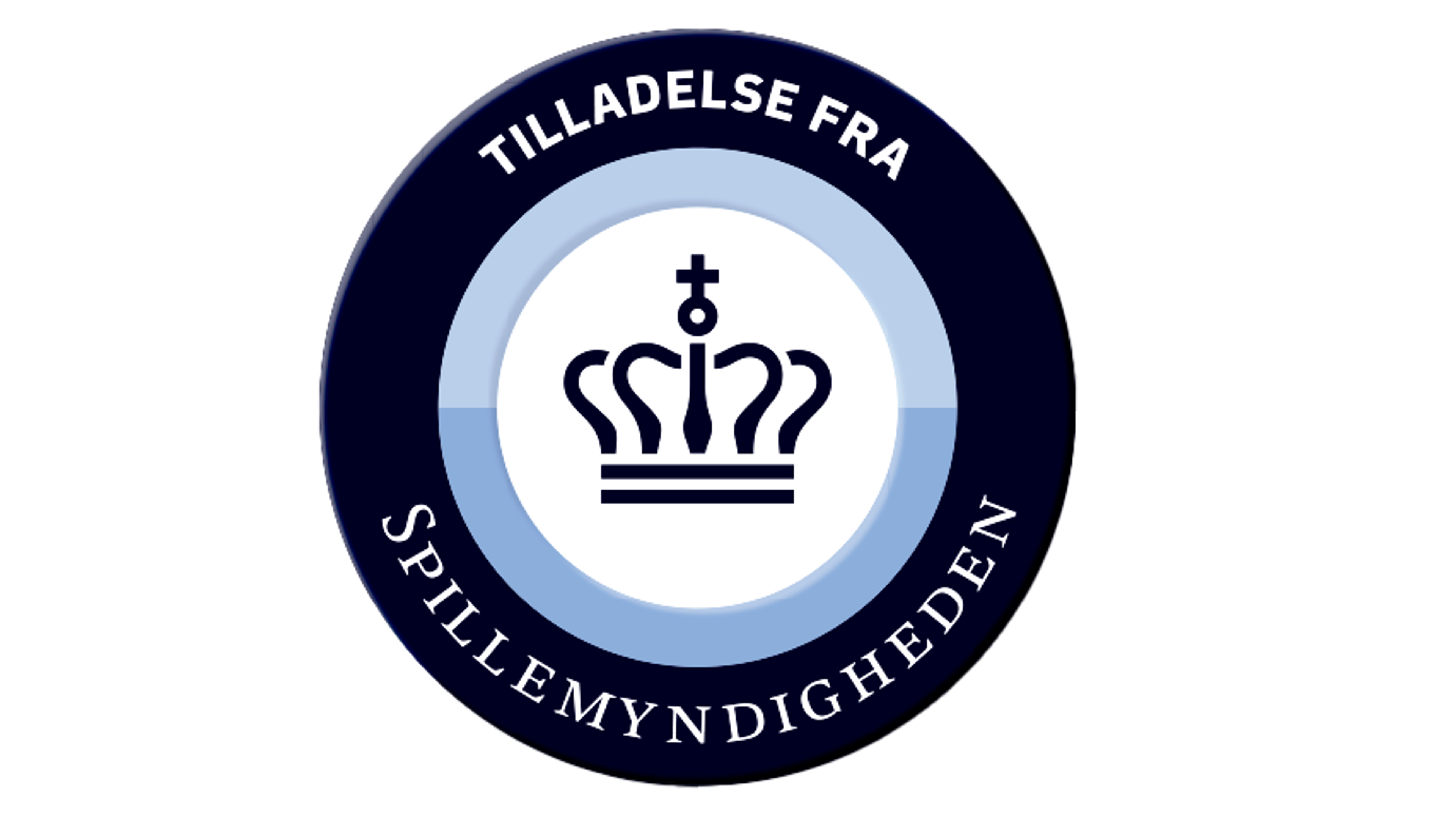 På billedet ses Spillemyndighedens tilladelsesmærke.