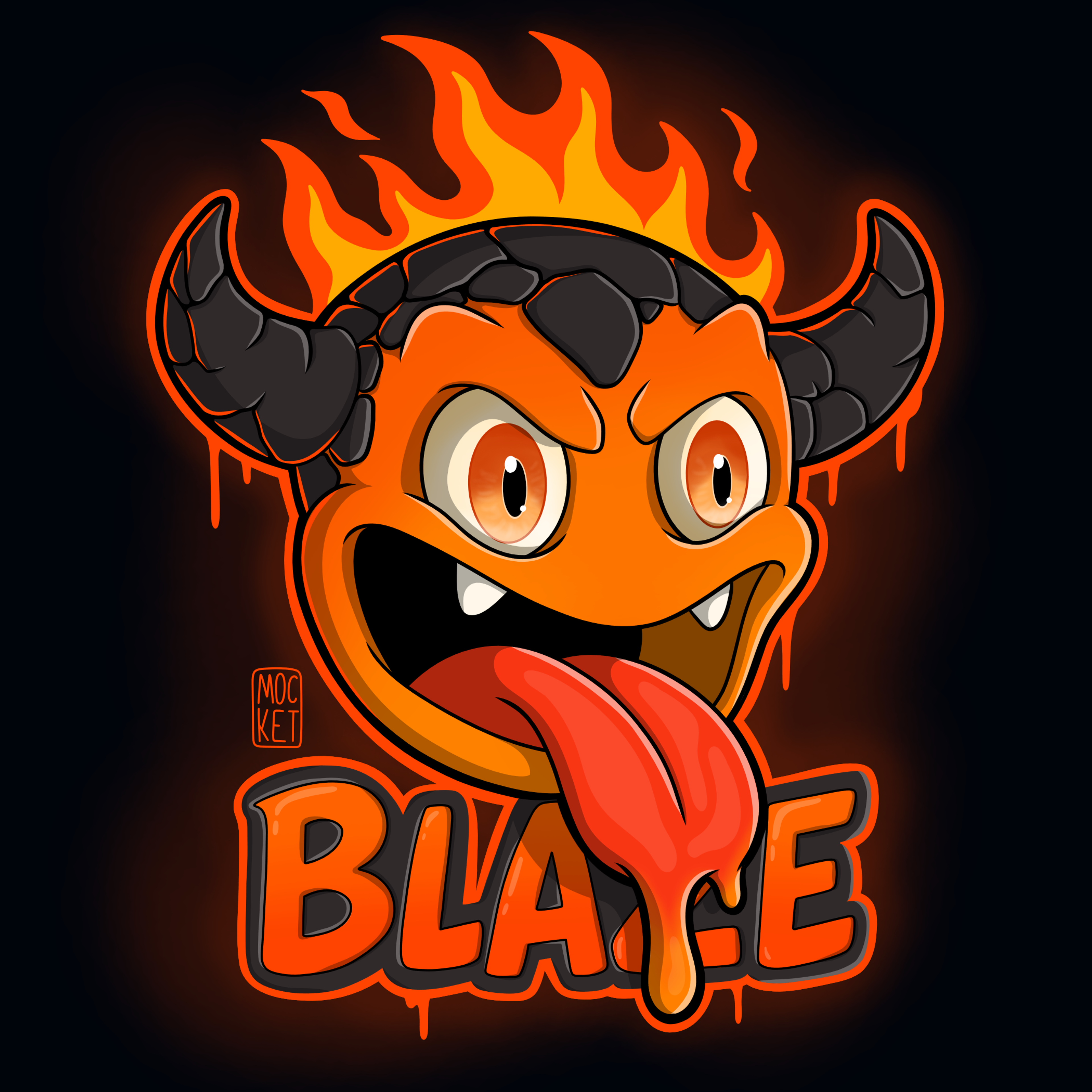Blaze character illustration.