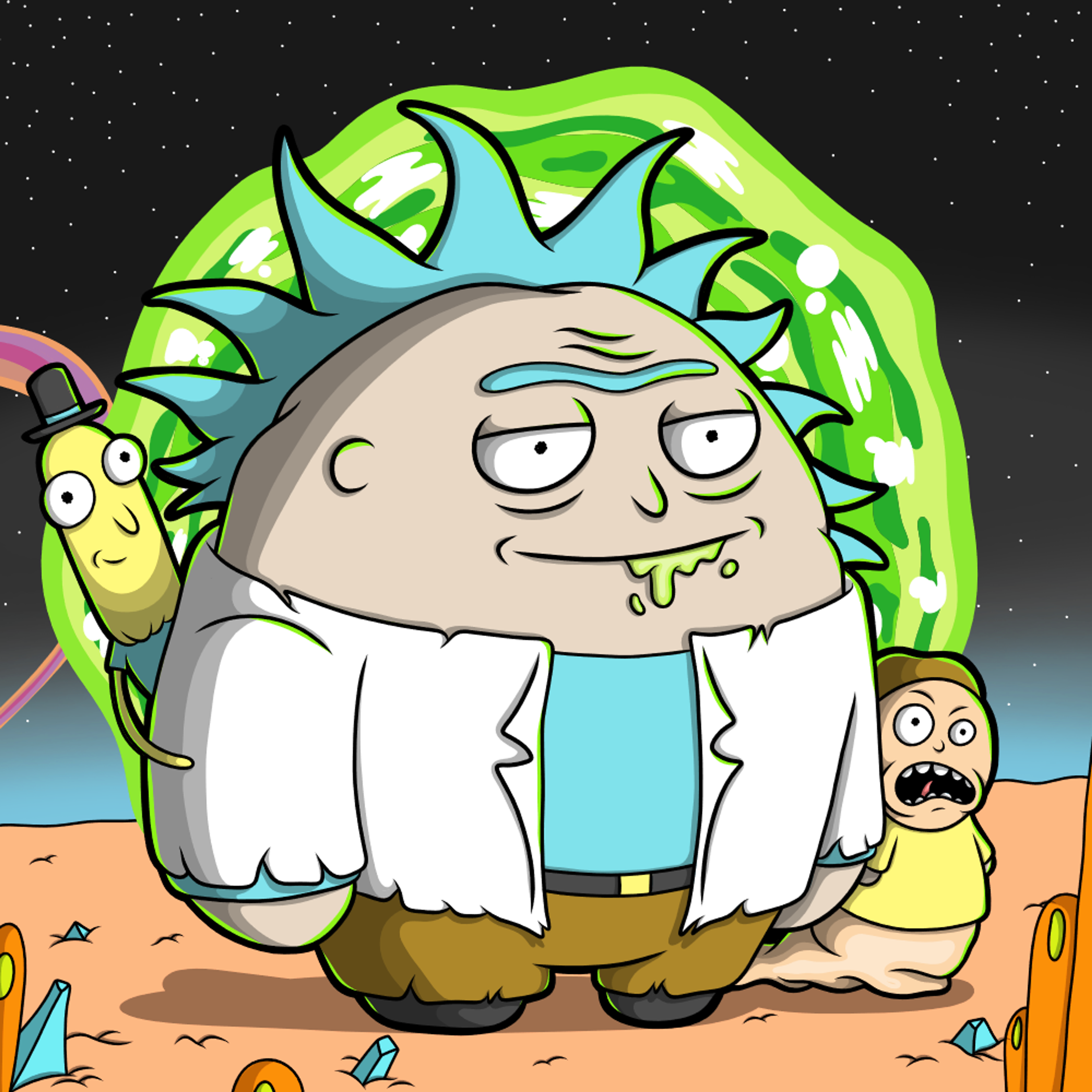 Norbert one-of-one artwork: Norbert/2 Legendarys/Rick & Norty!.png.
